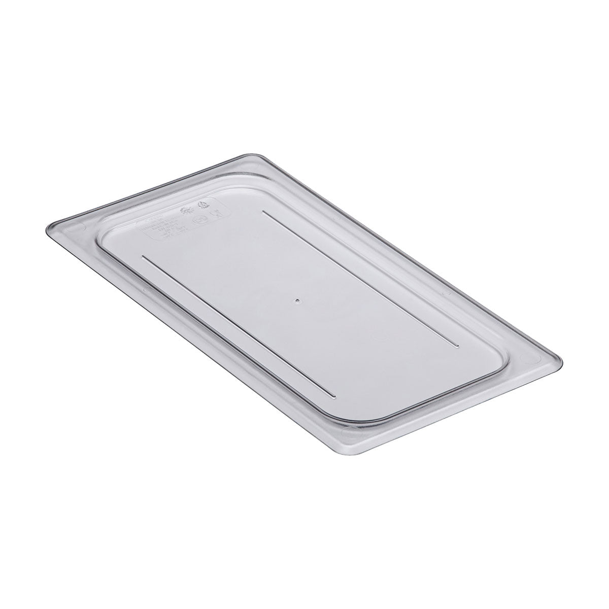 Cambro 30CWC135 Camwear Clear 1/3 Size Flat Food Pan Lid - Durable Plastic Cover for Commercial Kitchen, Food Storage & Catering Use