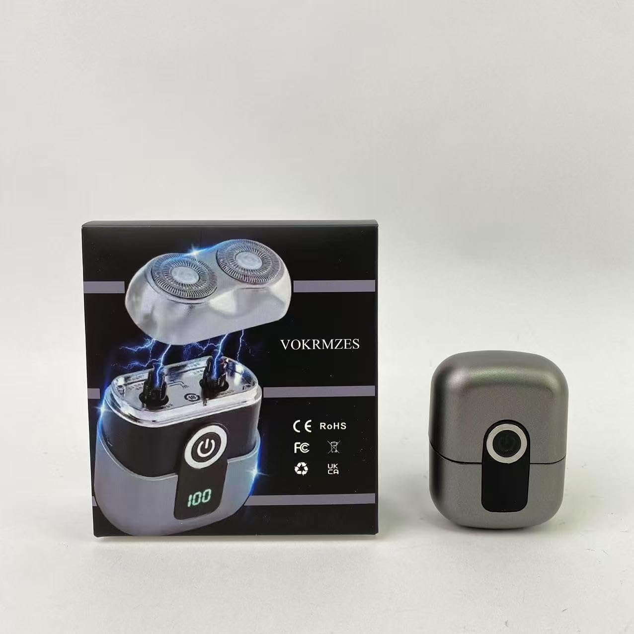 2025 Upgraded Rechargeable Dual-Head Electric Shaver for Men - Portable USB Travel Razor with Washable Design (Silver) | Perfect for Home, Office & Business Trips