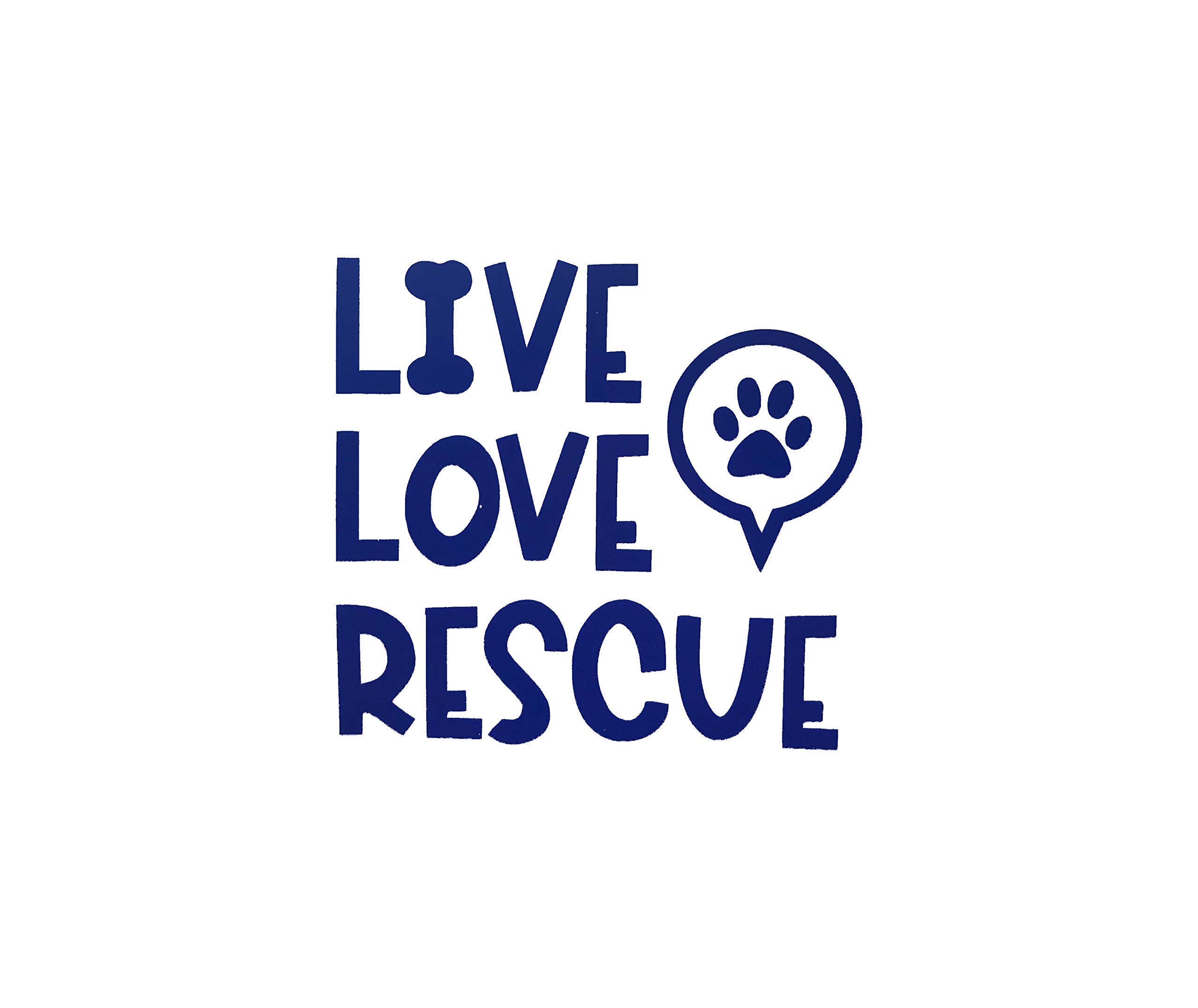 Custom Live Love Rescue Vinyl Decal - Durable Dog Bumper Sticker for Cars, Tumblers, Laptops, Windows - Perfect Gift for Dog Owners - Ideal for Home, Office, and Outdoor Use