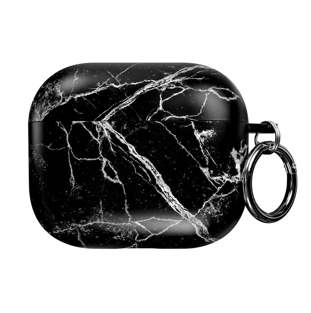 Premium Black Marble AirPods Case - Stylish Protective Cover for AirPods 1/2/3 & Pro - Perfect for Travel, Work & Everyday Use