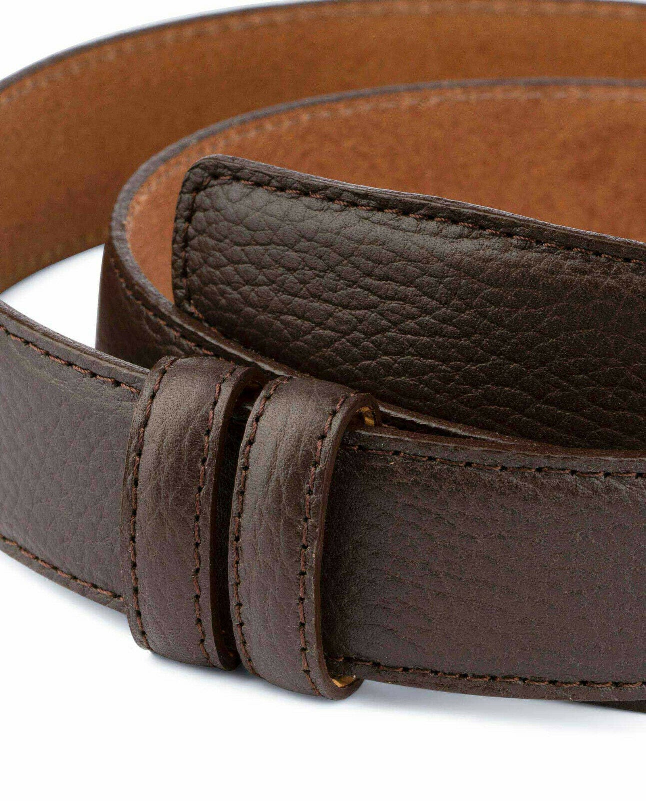 Genuine Brown Leather Belt Strap for Dunhill Buckles - 35mm Width Replacement Strap for Men | Perfect for Office, Casual Wear & Formal Occasions