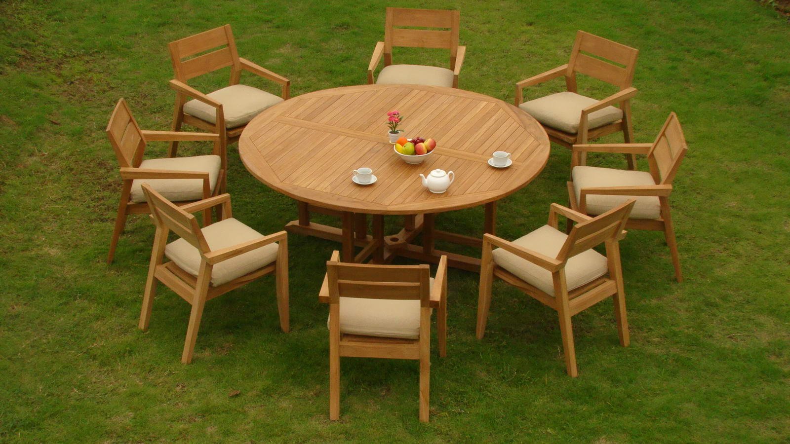 Premium 7-Piece Teak Outdoor Dining Set - 72