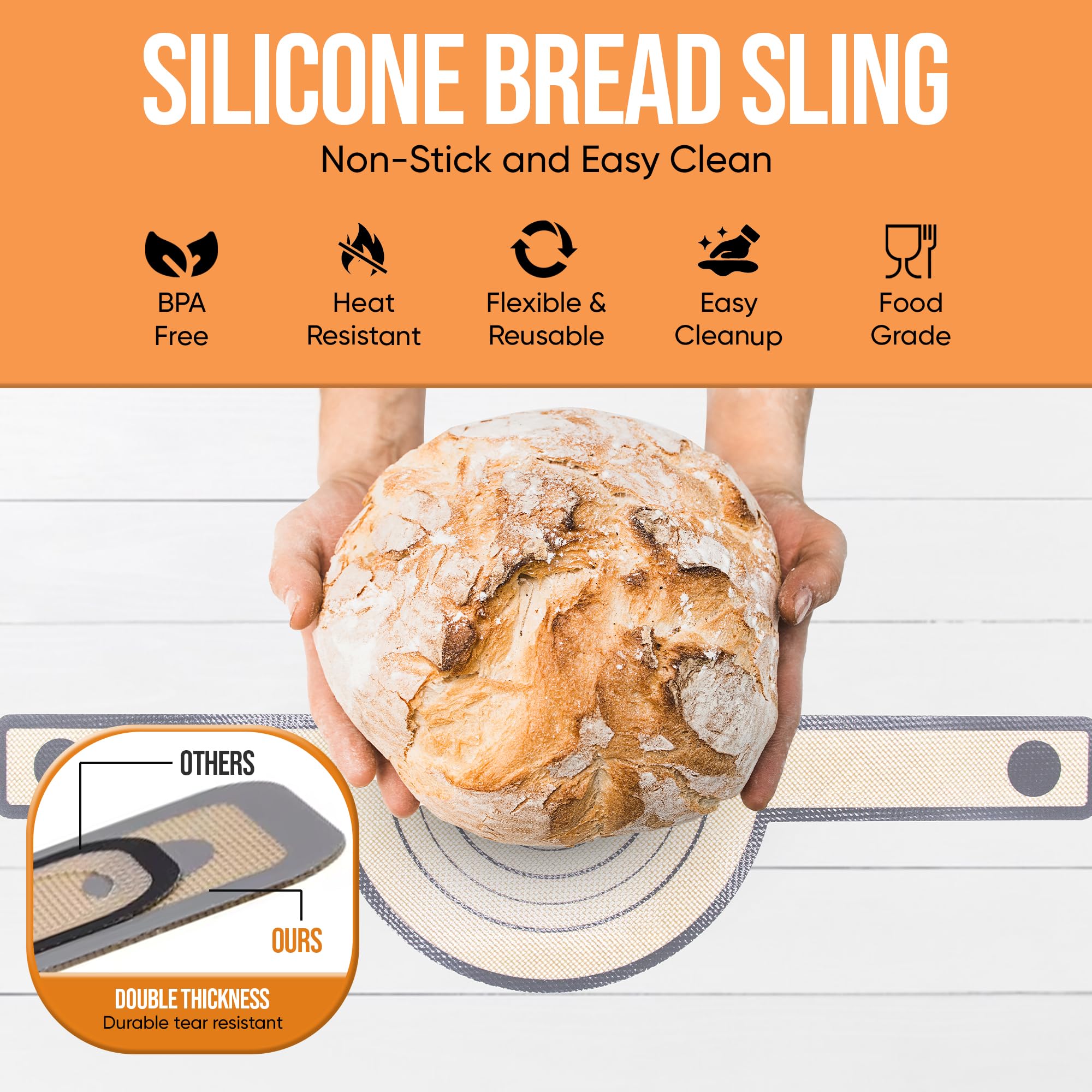 Organic Sourdough Starter Kit with Banneton Basket & Tools - 9