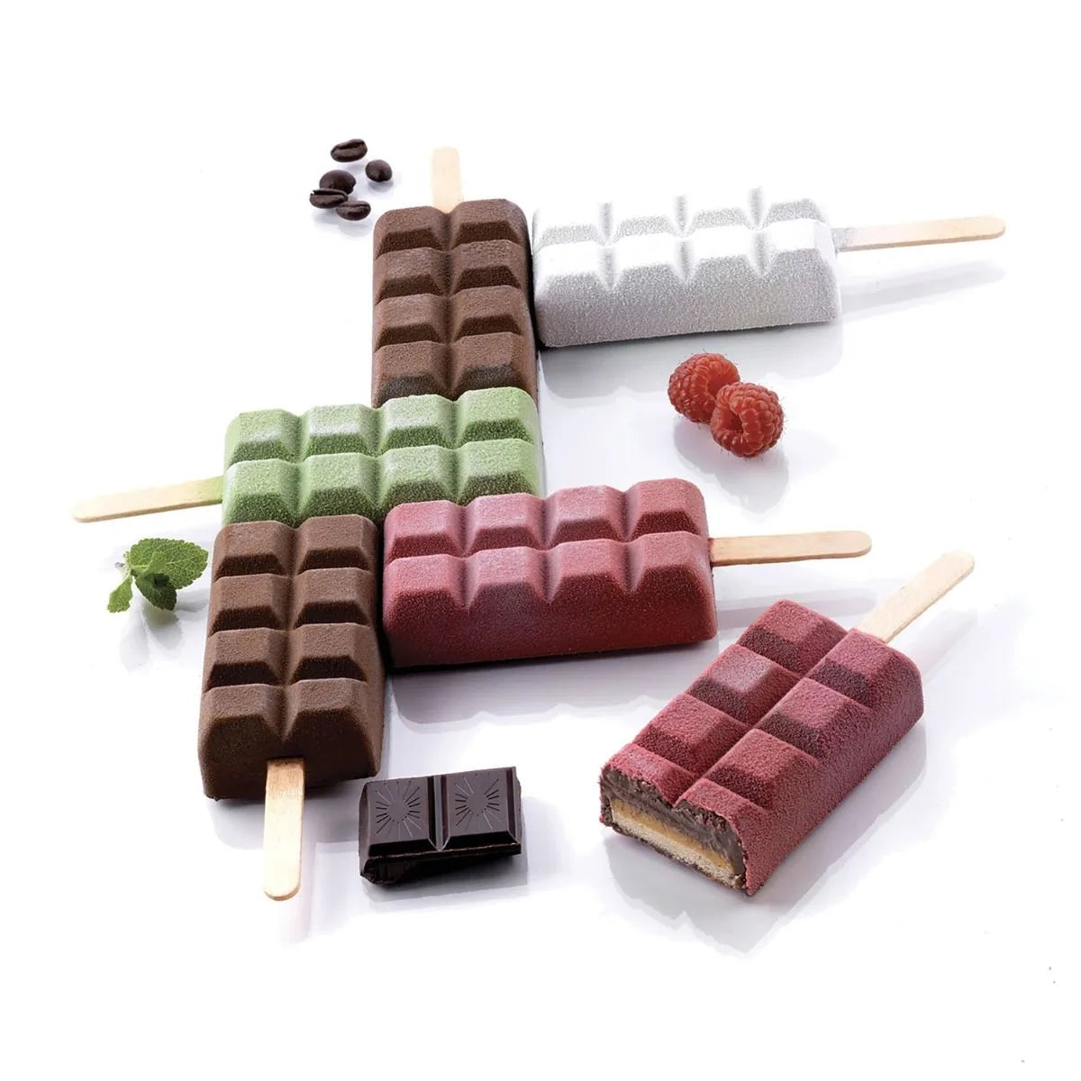 12-Piece Choco Stick Ice Cream Pop Mold Set - DIY Homemade Frozen Treats for Summer Parties & Kids Snacks