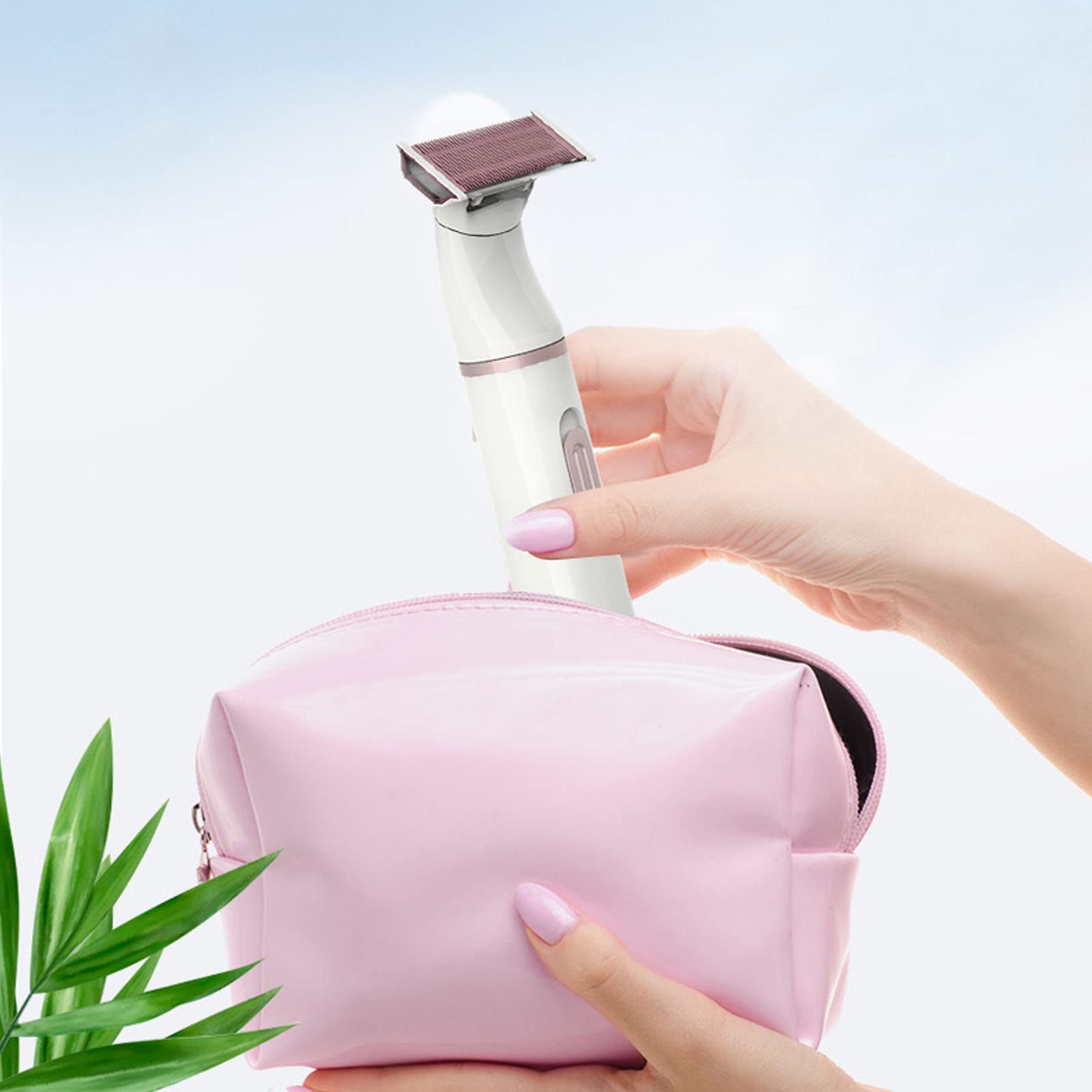 Women's 5-in-1 Electric Razor - USB Rechargeable Shaver with Stainless Steel Heads for Smooth Hair Removal | Perfect for Eyebrows, Nose Hair & Body Grooming | At-Home Salon Experience & Travel Essential