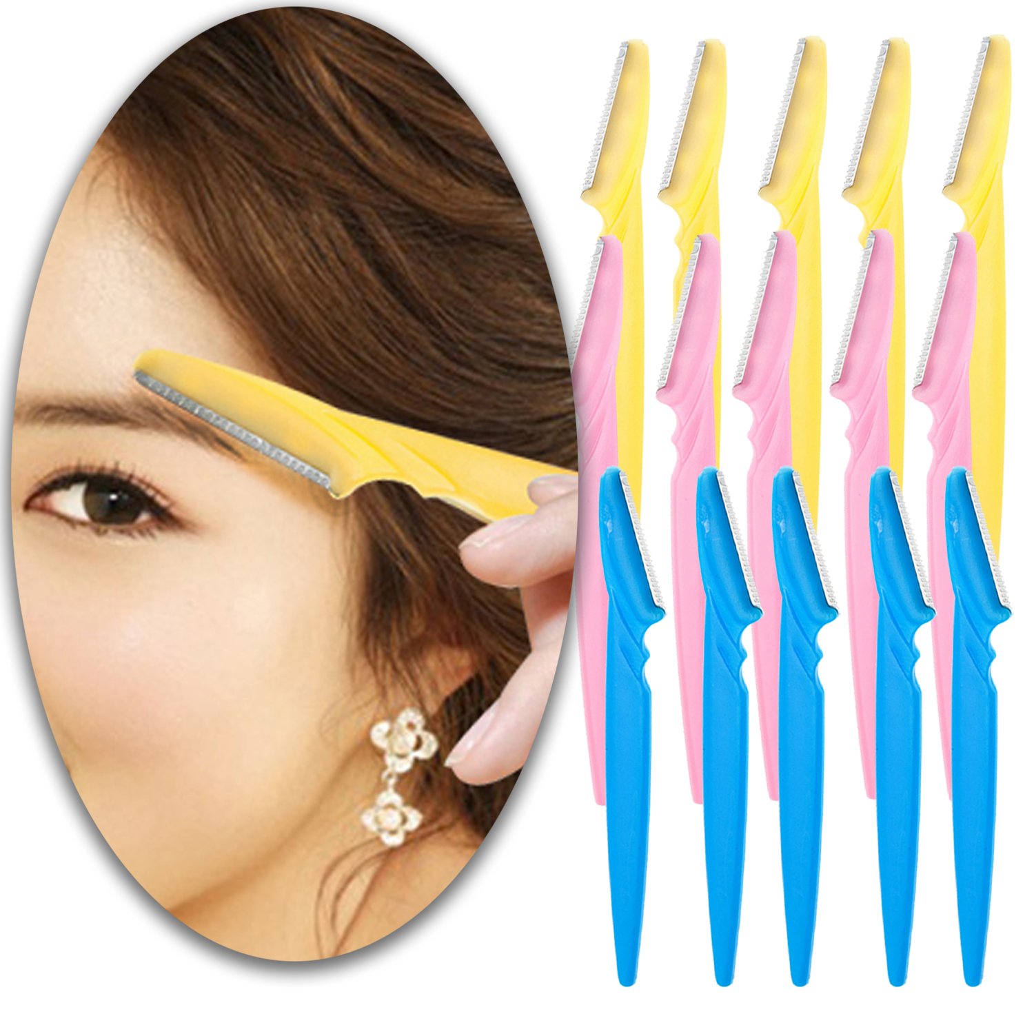 15Pcs Eyebrow Razor & Trimmer Set - Professional Eyebrow Shaving & Grooming Kit for Women - Perfect for Eyebrow Shaping, Hair Removal & Beauty Maintenance at Home or Salon