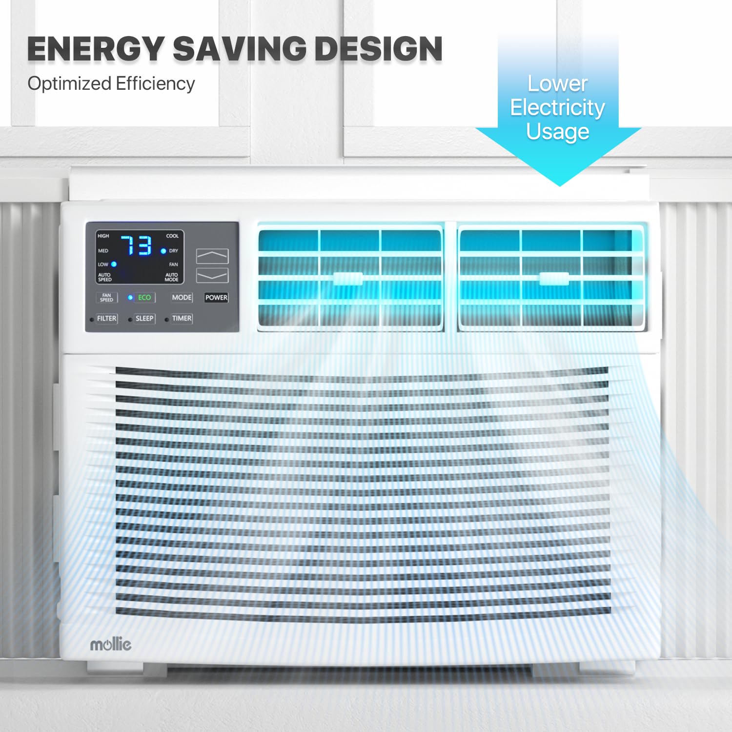 12000 BTU Window Air Conditioner - Powerful Cooling for Rooms Up to 450 Sq.Ft | 3-Speed Modes, Programmable Timer | Perfect for Bedrooms, Living Rooms & Home Offices