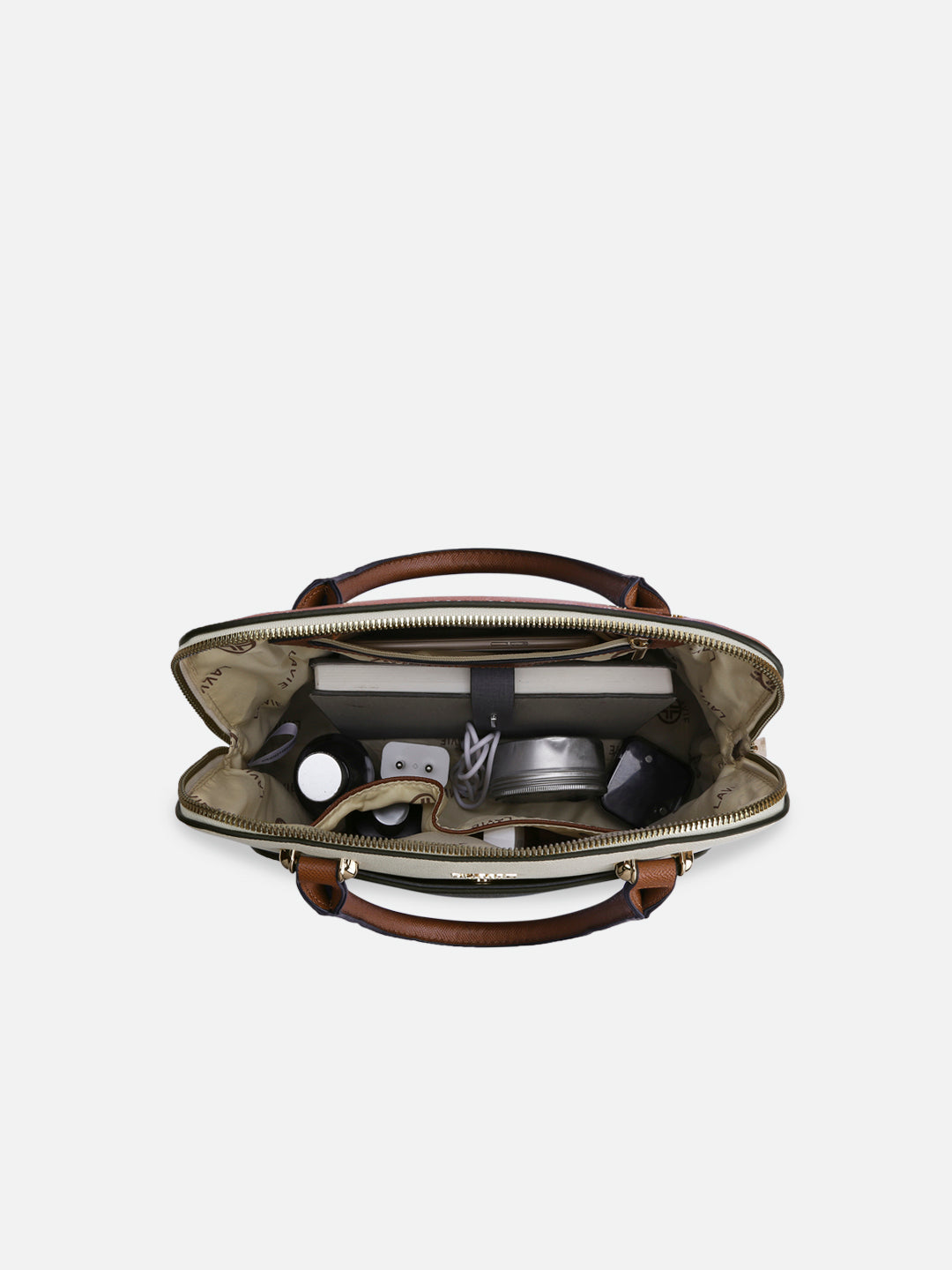 Valle25 Dome Medium Satchel Bag - Stylish Leather Crossbody Purse for Women | Perfect for Work, Travel & Everyday Use