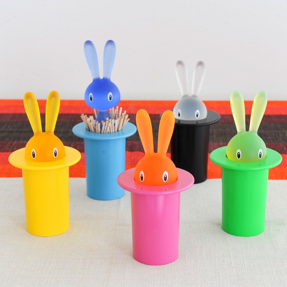 Alessi Magic Bunny Toothpick Holder - Green | Fun & Stylish Kitchen Decor for Easter, Parties & Home Dining Accessories