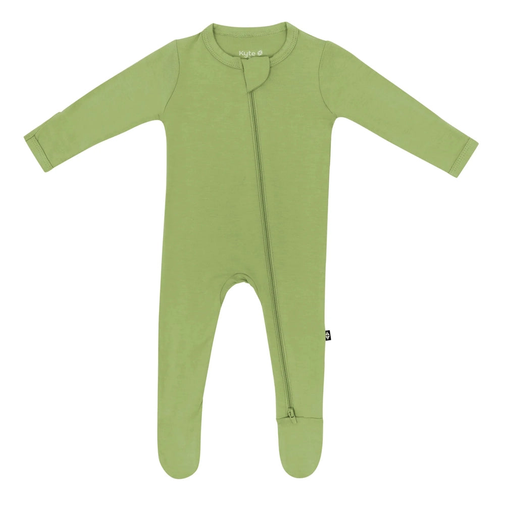 Kyte Baby Zippered Footie Pajamas - Soft Organic Cotton Baby Sleepsuit with Feet - Cozy One-Piece Pajama for Infants & Toddlers - Perfect for Nursery, Bedtime & Playtime