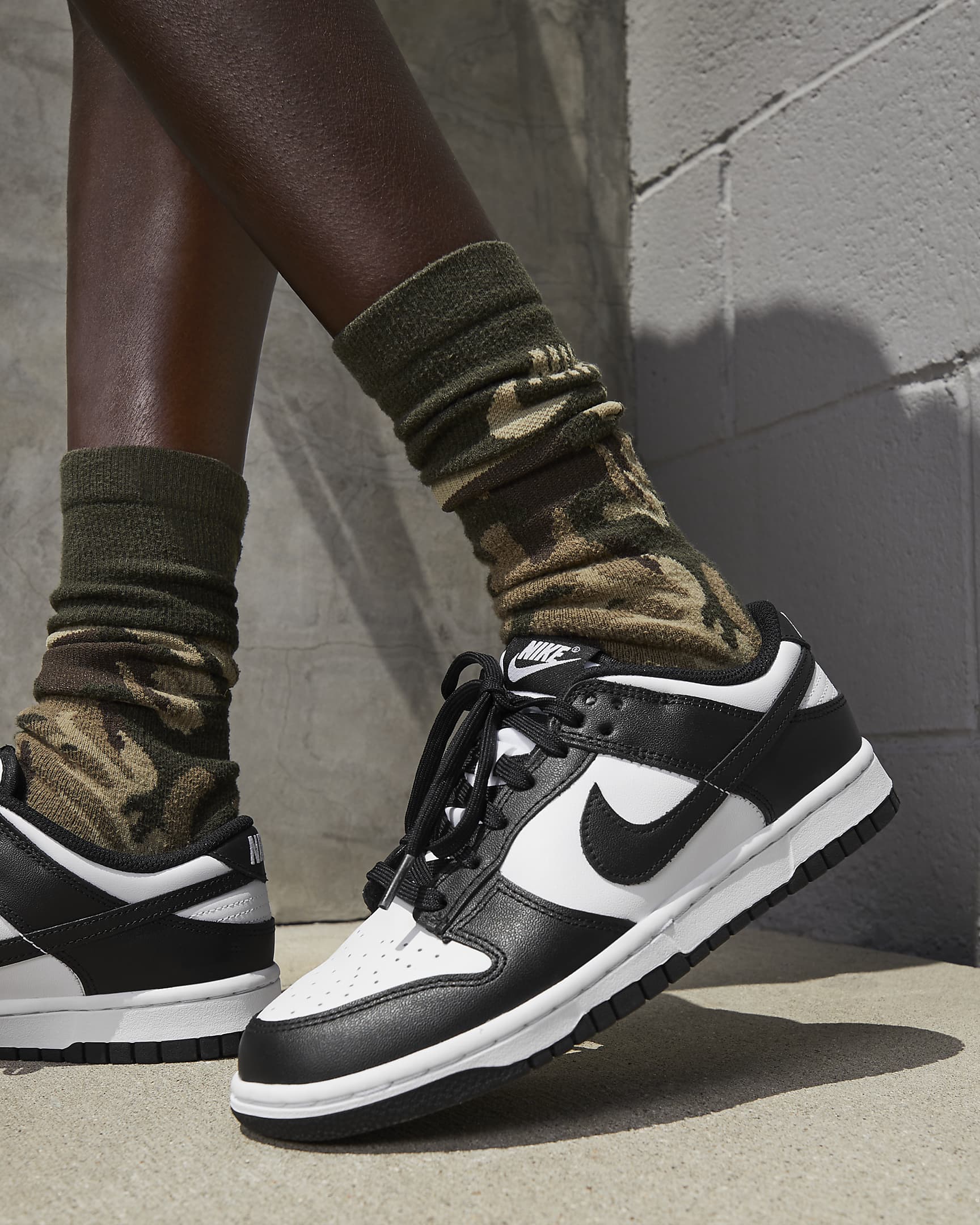 Nike Women's Dunk Low Sneakers - White & Black Casual Shoes for Women | Comfortable Walking, Running, Gym Workouts & Streetwear Fashion