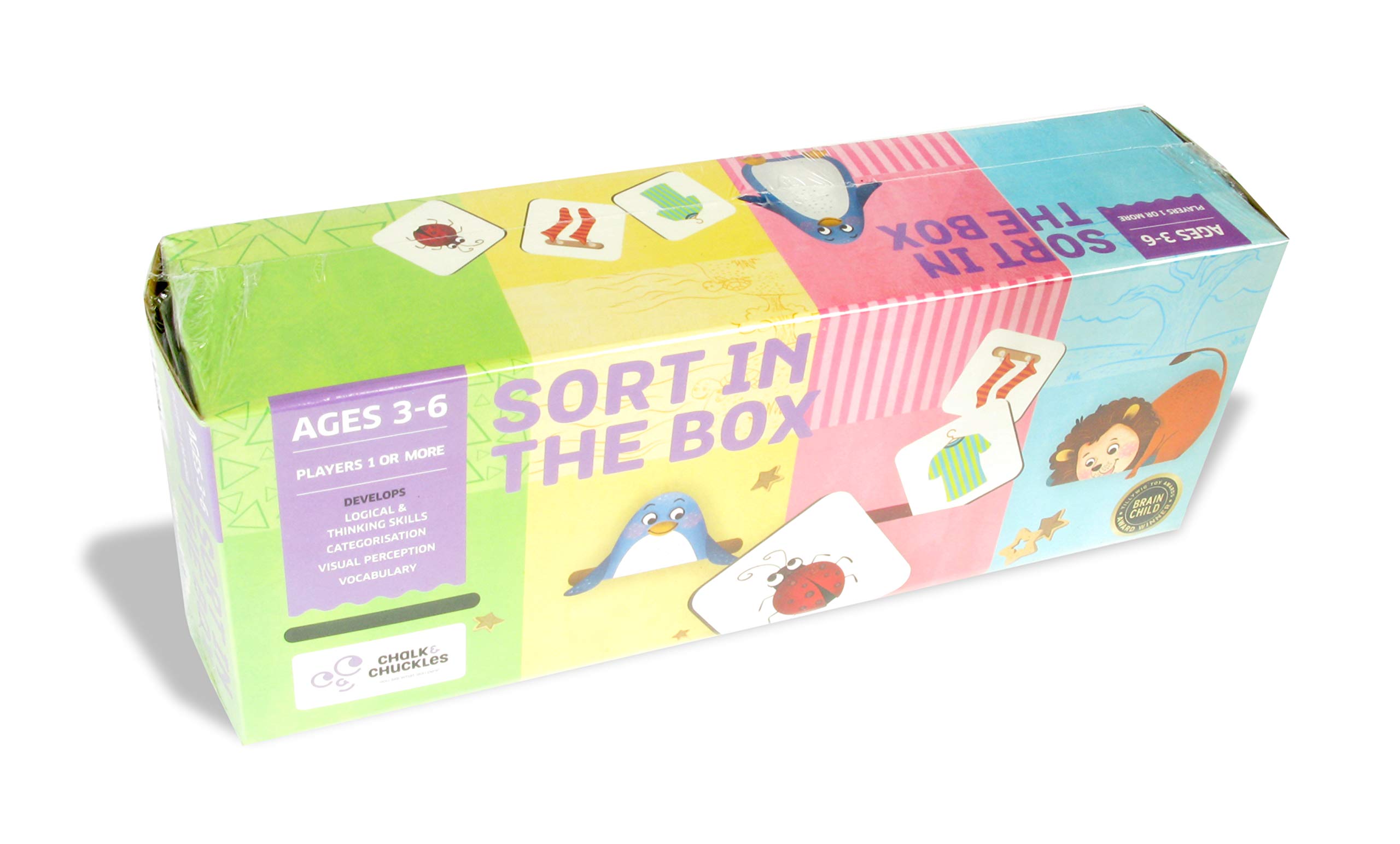 Chalk and Chuckles CC-005 Sort In The Box - Educational Sorting Game for Kids | STEM Learning Toy for Preschool & Kindergarten | Perfect for Classroom & Homeschool Activities