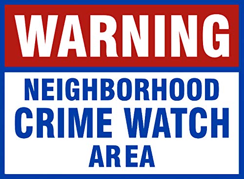 Vinyl Stickers Bundle - 10 Pack Safety & Warning Signs, Warehouse Stickers, Neighborhood Crime Watch Area Signs (3.5