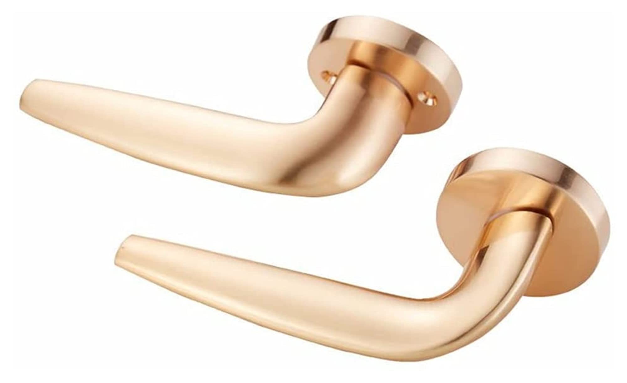 JJZXPJ Split Silent Door Handles - Zinc Alloy Internal Door Lock with Smooth Operation for Bedroom, Bathroom & Closet (Golden) - Durable Hardware for Noise Reduction & Privacy Protection