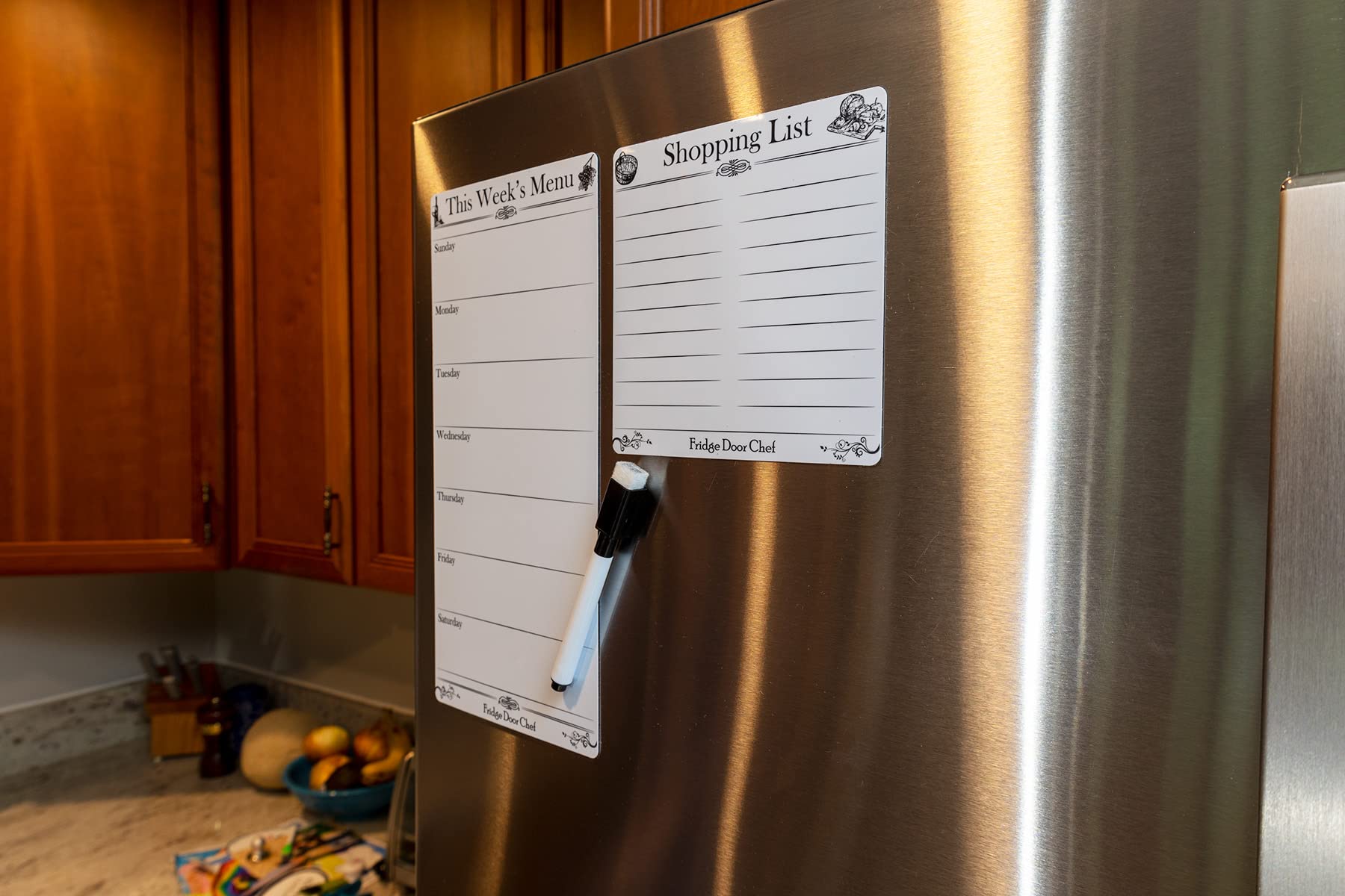 Meal Planning Magnet with Free Shopping List - Organize Weekly Menu & Save Money on Groceries | Perfect for Kitchen Fridge, Meal Prep & Family Budgeting