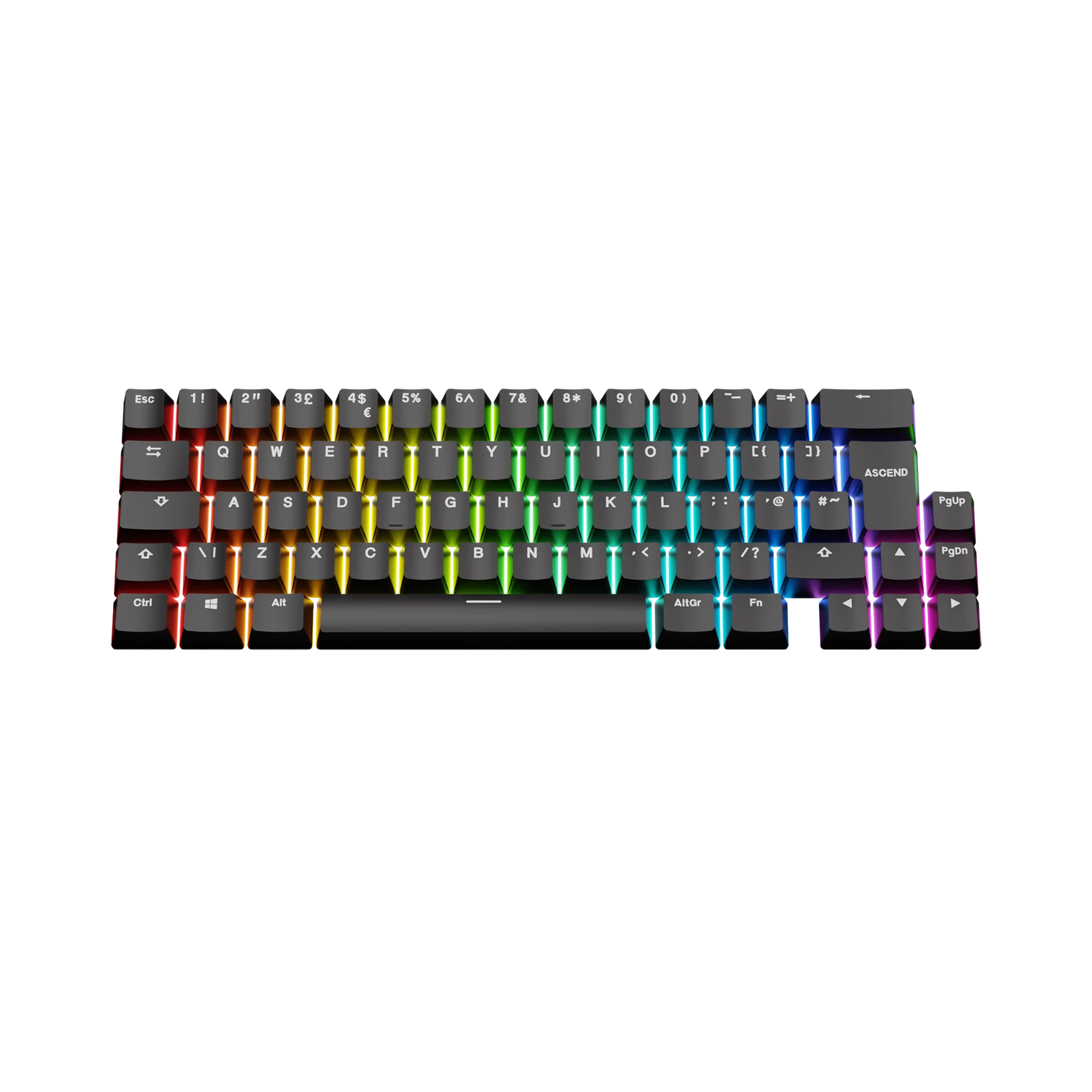 Premium Classic Black Keycaps for Mechanical Keyboards - UK Layout | Durable PBT Material for Typing & Gaming