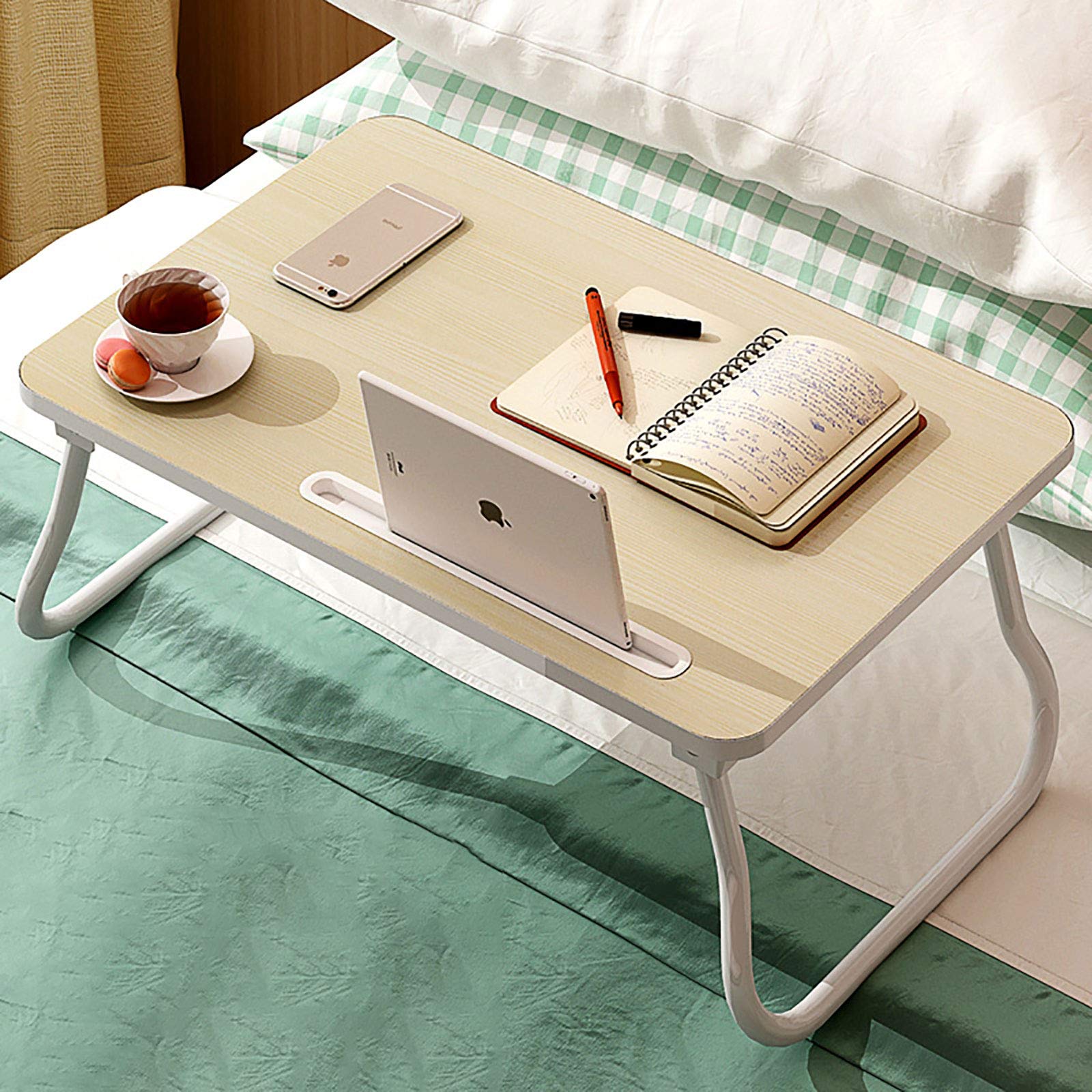 Foldable Laptop Table Lap Desk - Portable Adjustable Notebook Stand for Bed, Couch & Floor - Breakfast Tray & Reading Holder - Lightweight Mini Picnic Desk for Home, Office & Travel (4 Colors/2 Styles) - Perfect for Working, Studying, Eating & Relaxing in Bed or on the Sofa