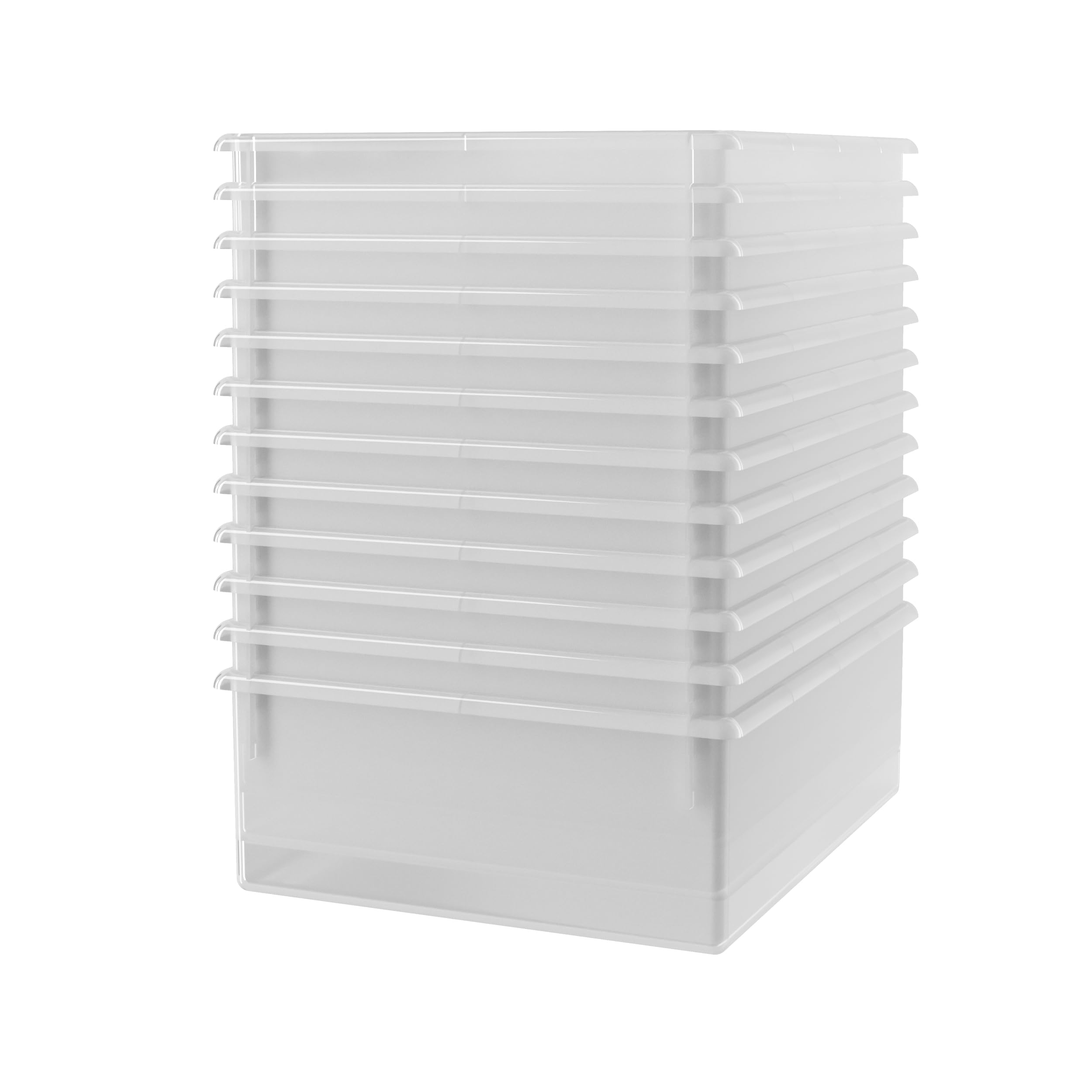 Clear Plastic Storage Containers for Baby Changing Tables & Diaper Organizers - 12 Pack Stackable Bins for Daycare Centers, Nurseries & Home Organization - Perfect for Storing Diapers, Wipes & Baby Essentials