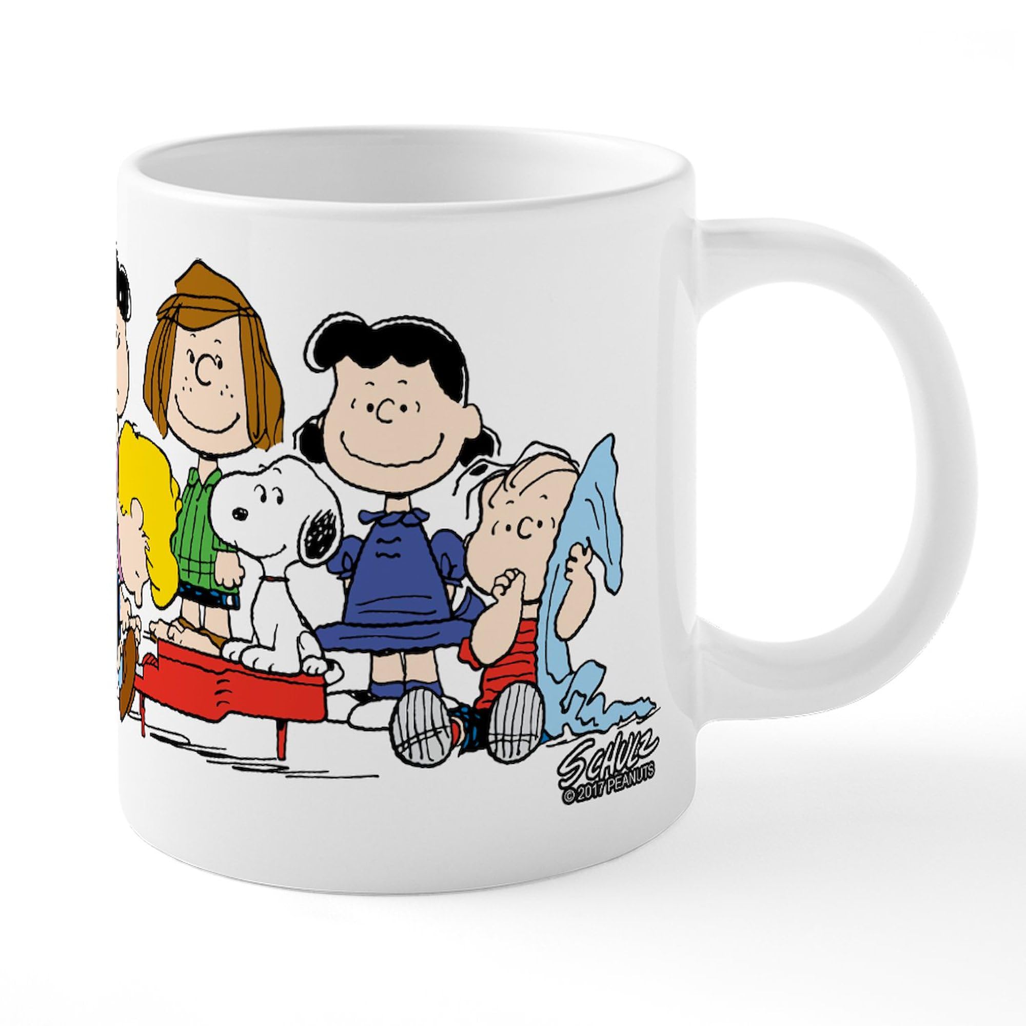 Peanuts Gang Music Themed 20 oz Ceramic Coffee Mug - Large Mega Cup for Hot & Cold Drinks, Perfect for Home, Office, or Gift Giving