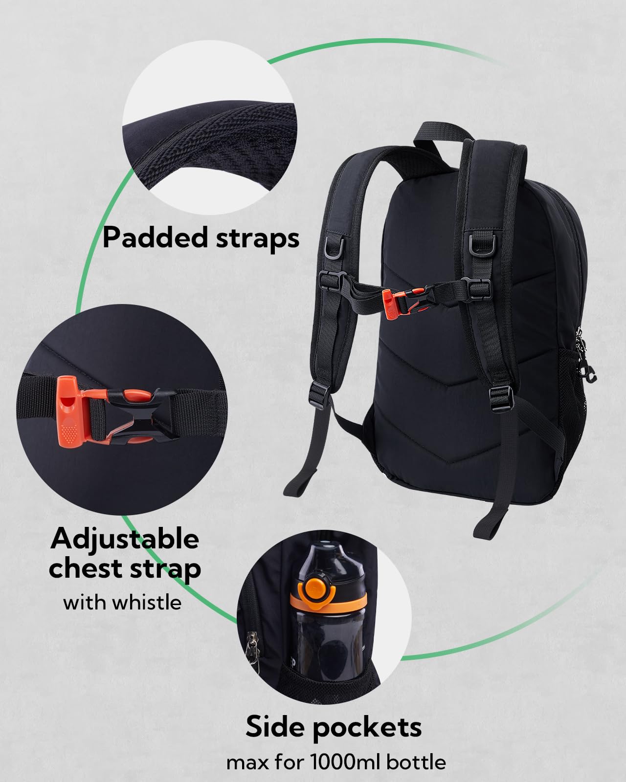 WATERFLY 12L Lightweight Hiking Backpack - Compact Daypack for Travel, Camping, Walking & Outdoor Sports - Perfect for Women & Men - Ideal for Day Trips, Commuting & Adventure Activities
