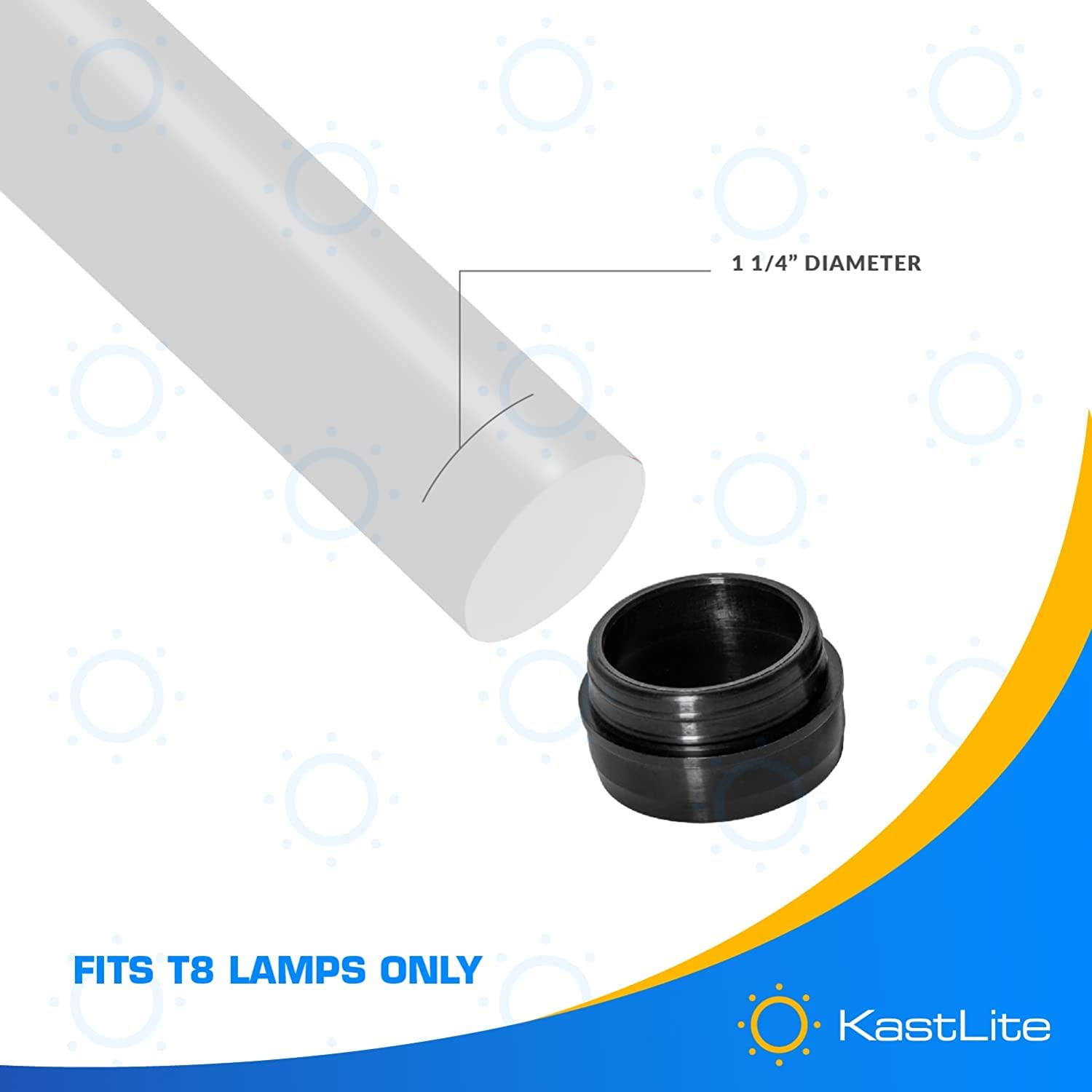 KastLite T8 Fluorescent Light Tube Guard with End Caps - 46-3/8