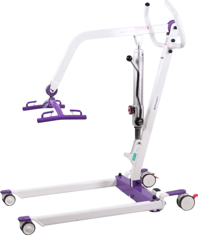 Dansons Medical PL350H Compact Hydraulic Patient Lift - 350 lbs Weight Capacity - Ideal for Home Care & Mobility Assistance