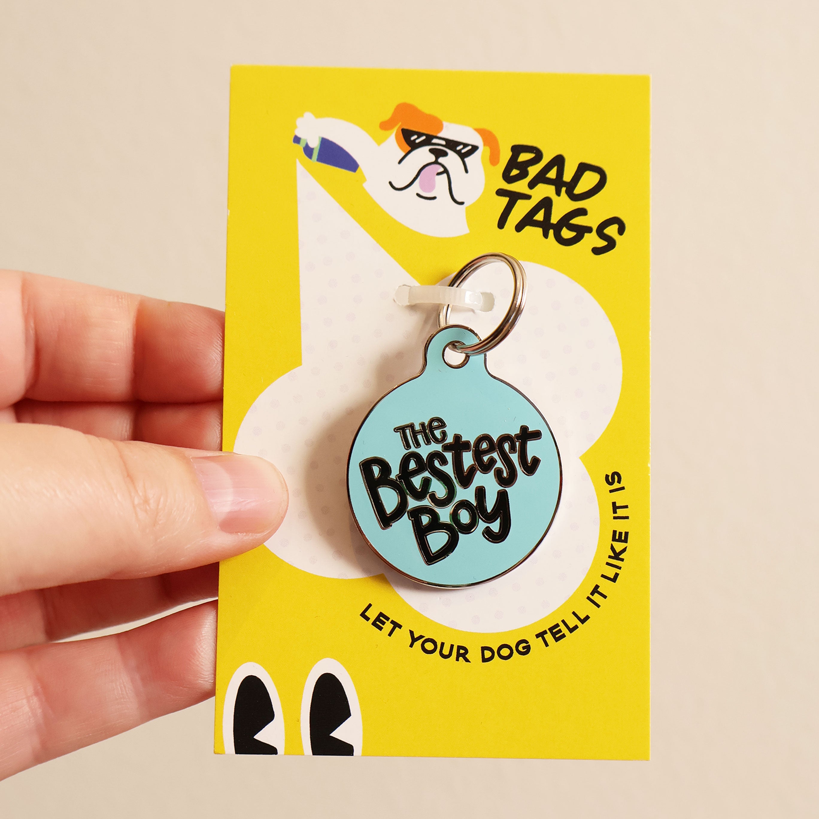 Bestest Boy Dog ID Tags - Personalized Pet Name Tags for Dogs & Puppies | Perfect for Collars, Leashes & Pet Accessories