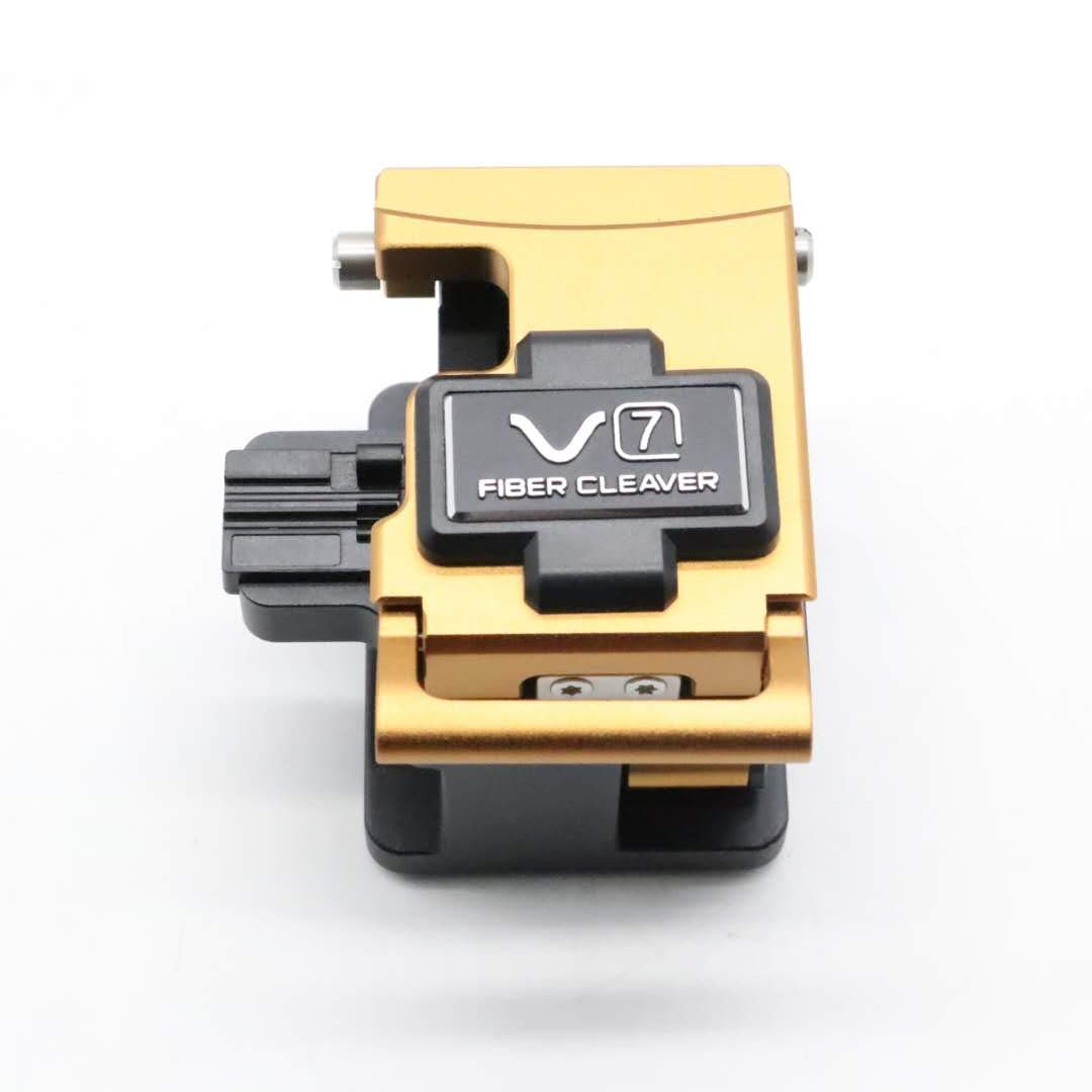V7 Optical Fiber Cleaver for FTTH Inno Fusion Splicer - Professional Fiber Cutter with Free Fiber Stripper - Perfect for Telecom Technicians & Network Installations