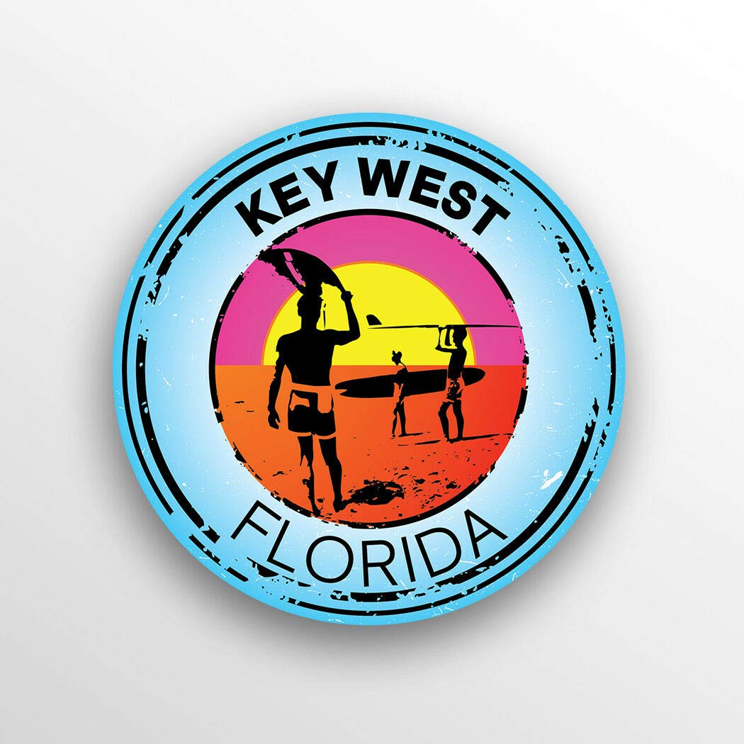 Waterproof Magnetic Car Decal - Florida Key West Boat Kayak Surf Travel Vinyl Sticker 5