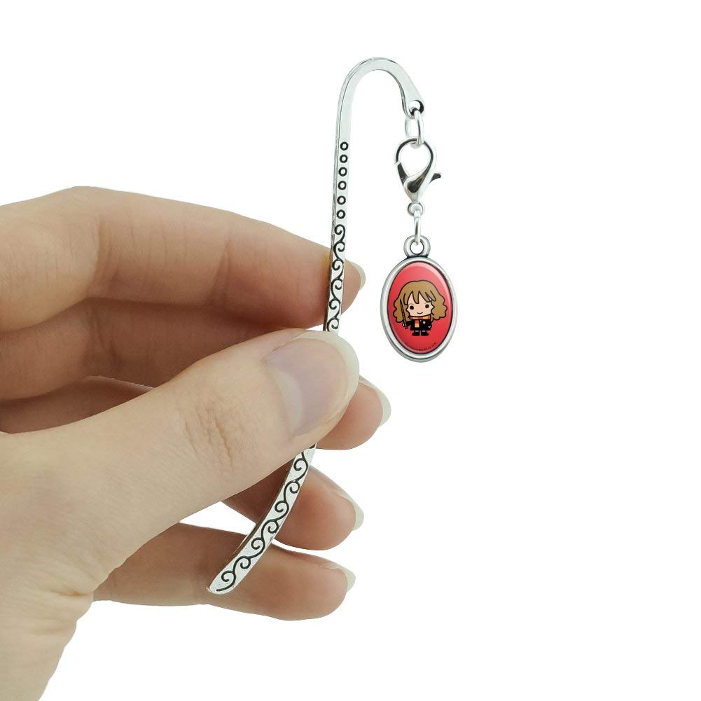 Harry Potter Hermione Granger Chibi Metal Bookmark - Cute Character Page Marker with Oval Charm for Books, Gifts & Collectibles - Perfect for Fans, Readers & Book Lovers
