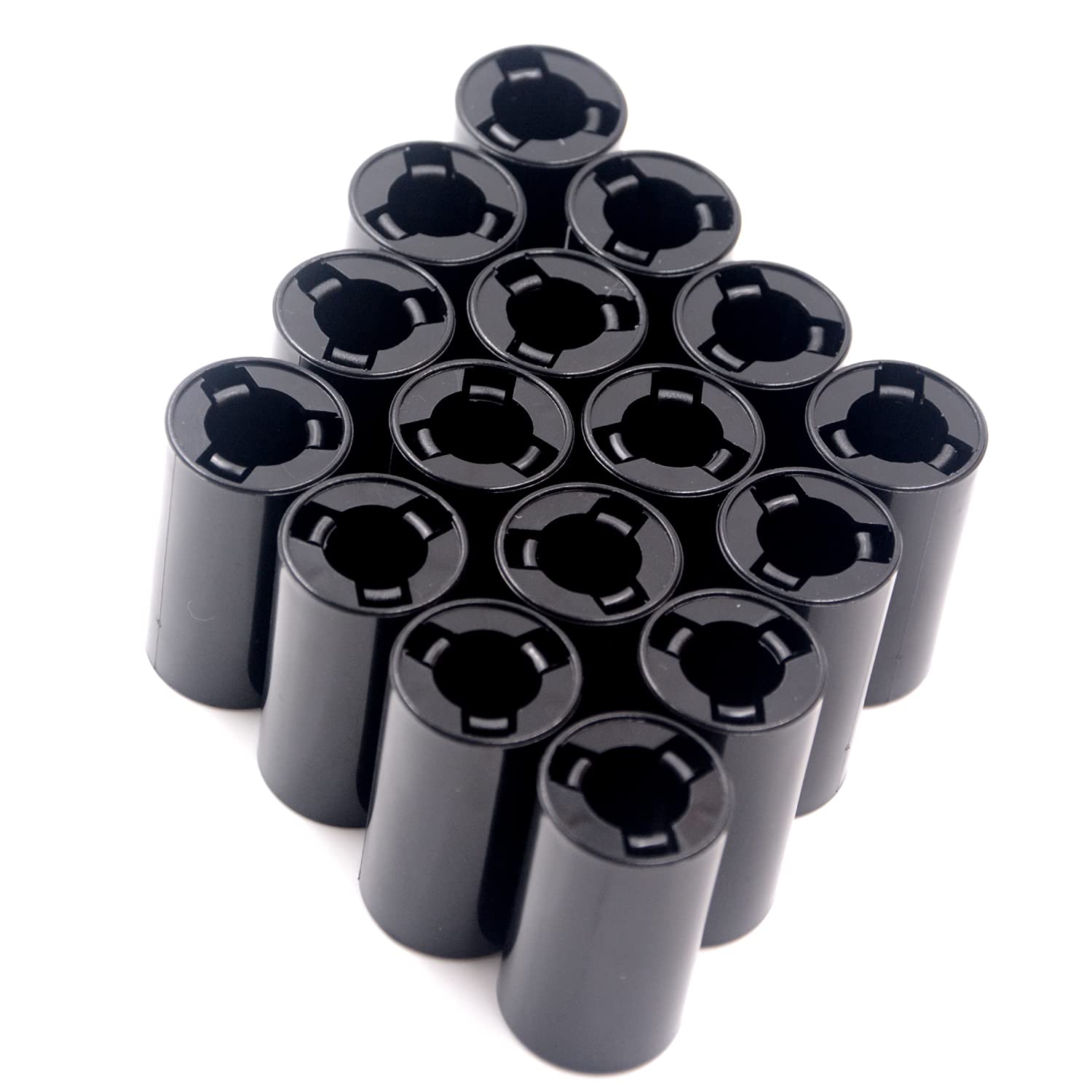 16-Pack AA to C Battery Adapter Converters with Spacer Case - Durable Size Converter for Flashlights, Toys & Electronics - Perfect for Emergency Kits & Outdoor Gear