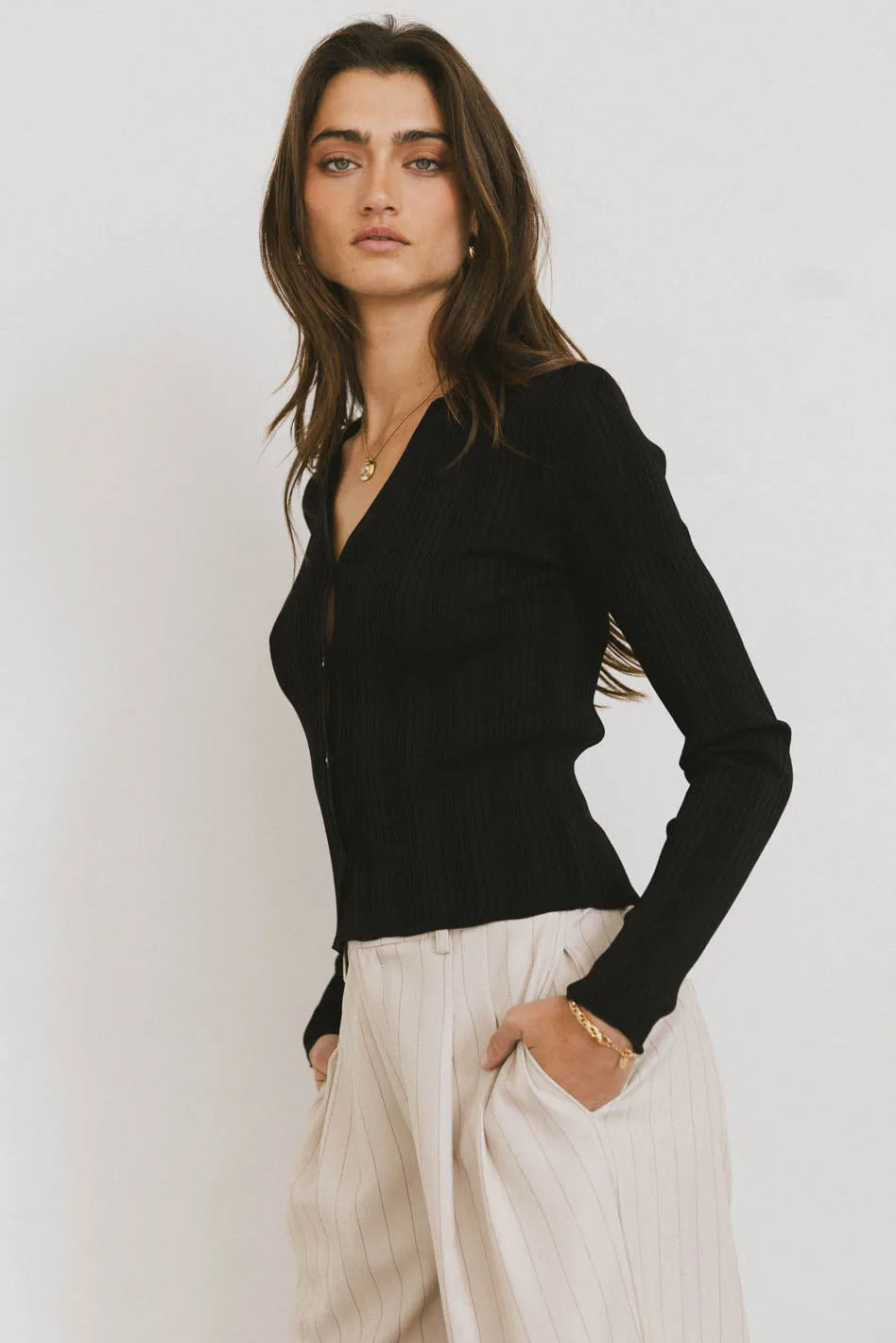 Lucia Black Cardigan for Women - Soft Knit Sweater Wrap, Lightweight & Comfortable - Perfect for Office, Casual Outfits & Fall Layering