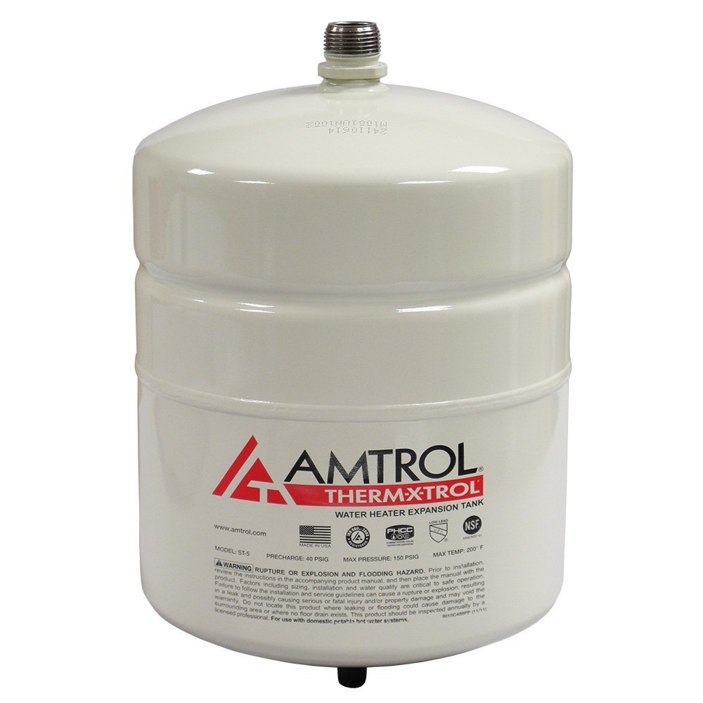 AMTROL ST-5 4.4 Gallon Thermal Expansion Tank for Water Heaters - Prevents Pressure Build-Up in Plumbing Systems - Ideal for Residential & Commercial Use