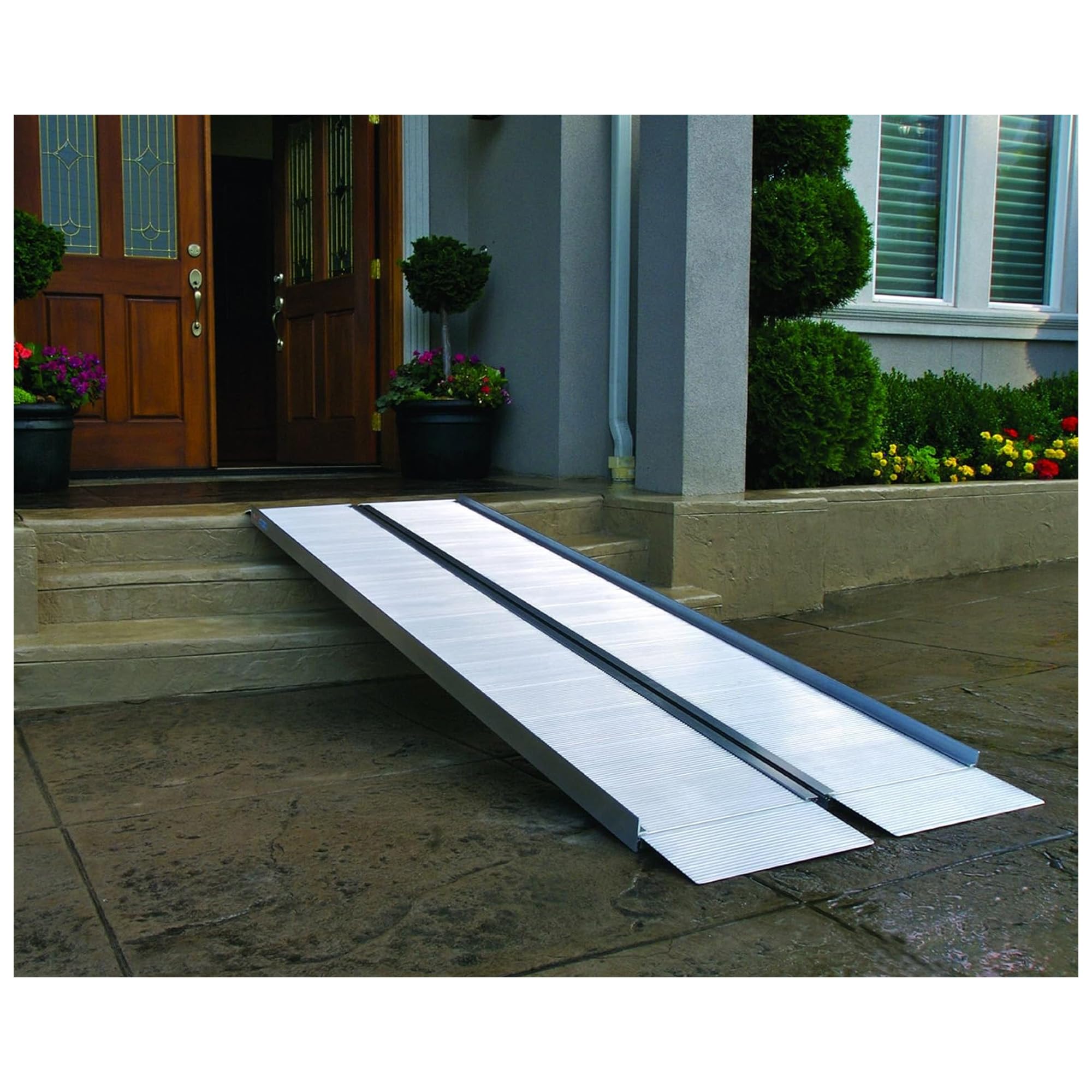 EZ-ACCESS SUITCASE 4ft x 30in Portable Folding Wheelchair Ramp with Ergonomic Handles, Non-Slip Extruded Tread & Self-Adjusting Transition Plates - Ideal for Home Entry, Vehicles & Mobility Access