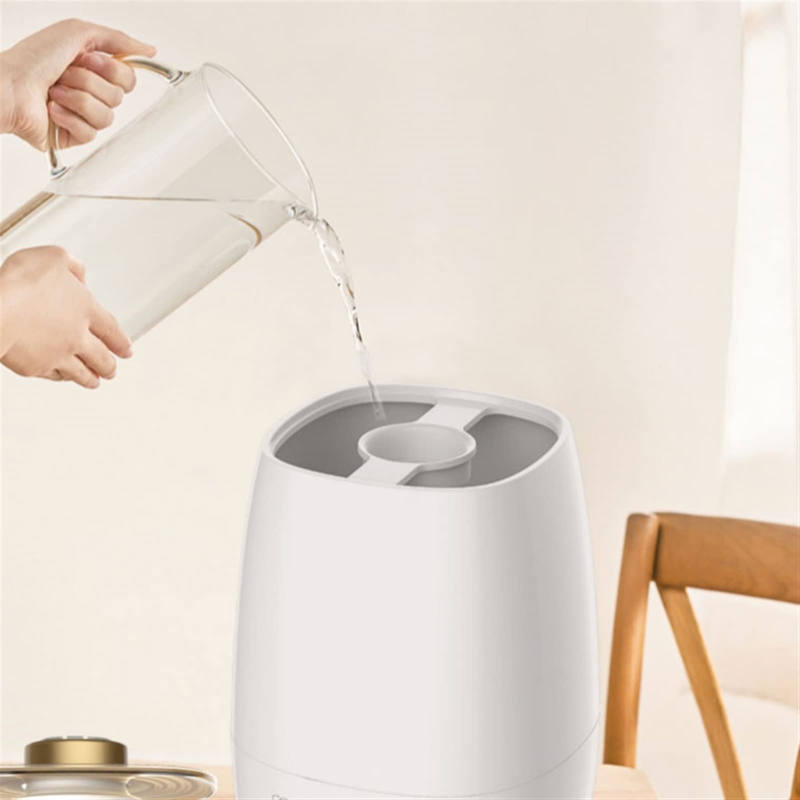 3.5L Quiet Humidifier for Bedroom & Home - Top Fill Oil Diffuser with Adjustable 360° Rotation Nozzle, Auto Shut Off & Knob Control | Perfect for Dry Air Relief, Baby Nursery, Office & Aromatherapy