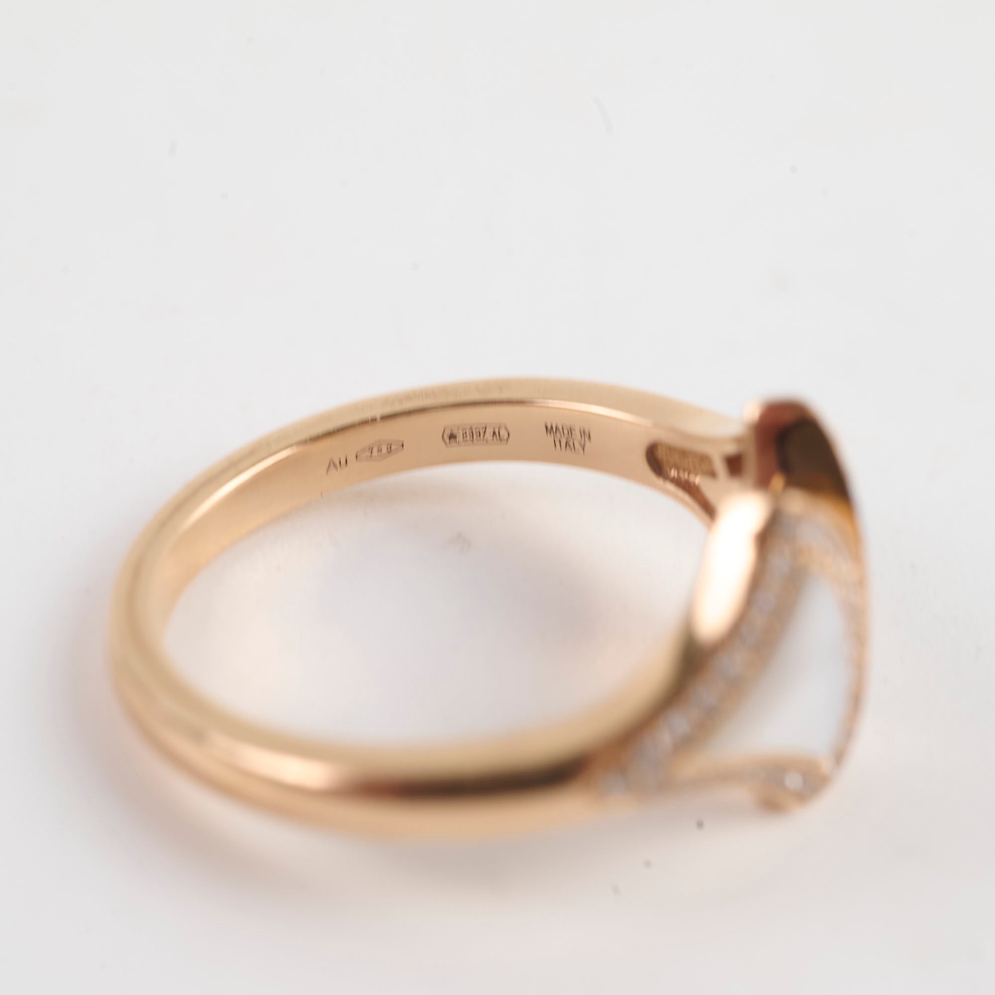 Bvlgari Divina Mother of Pearl Pink Gold Ring Size 54 - Luxury Women's Jewelry for Special Occasions & Gifts