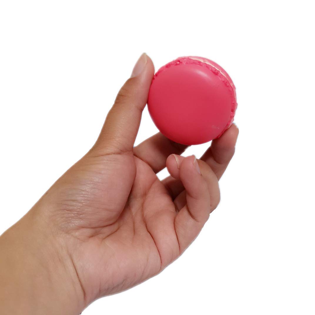 14-Pack Veronica Artificial Fake Macaron Toy Cake Decorations - Realistic Faux Macaroons for Dessert Display, Party Decor & Photography Props (Watermelon Red)