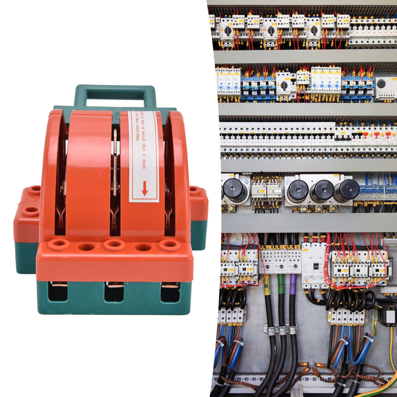 3P 63A Double Throw Electric Knife Switch - Safety Disconnect Switch for Power Isolation | RPSHK11 Bidirectional Double Power Transfer Switch | Ideal for Industrial Electrical Panels, Power Distribution Systems & Backup Generator Applications