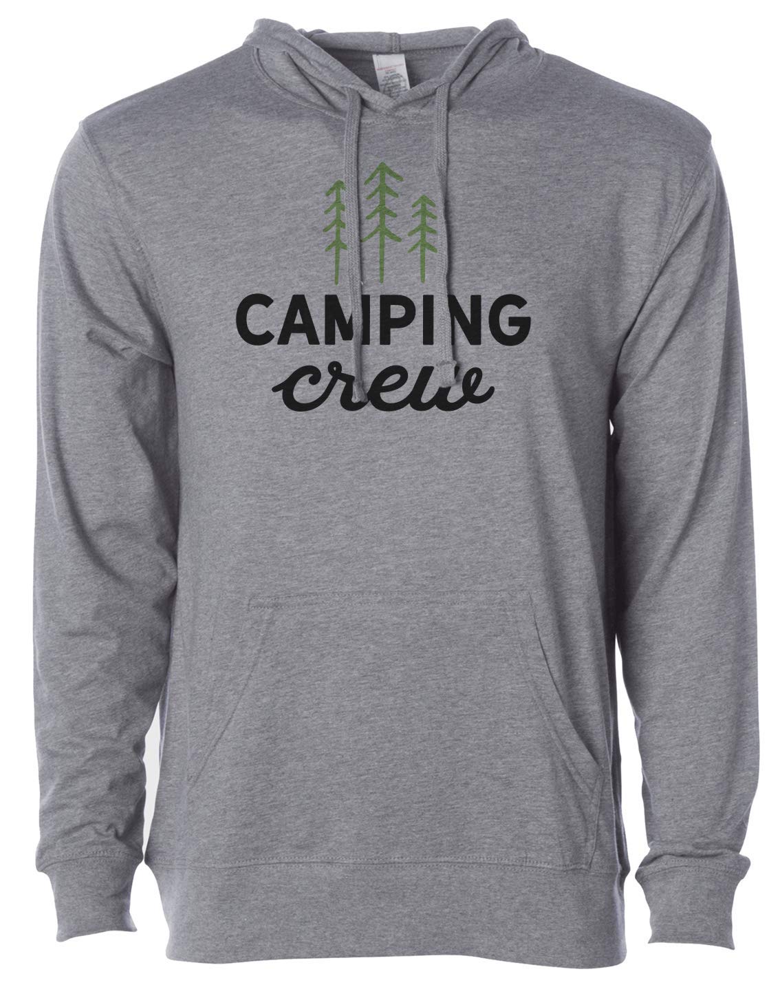 7 ate 9 Unisex Camping Crew Hoodie - Grey | Comfortable Outdoor Sweatshirt for Hiking, Backpacking & Casual Wear