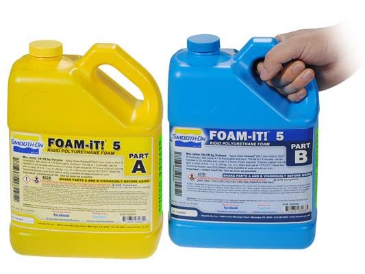 Foam-iT! 5 - High Density Rigid Polyurethane Foam Kit (1 Gallon) for DIY Projects, Insulation, and Crafting - Perfect for Home Improvement, Model Making, and Soundproofing