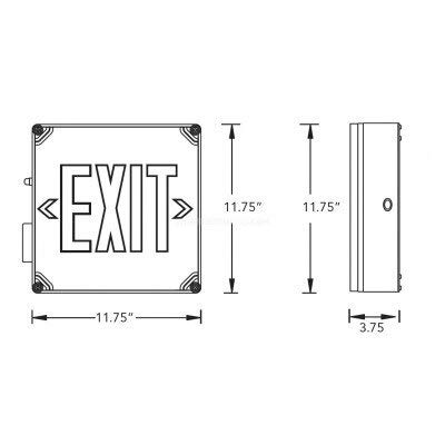 Cold Weather Exit Sign with Red Letters - Durable Outdoor Emergency Exit Sign for Warehouses, Schools & Buildings - Ideal for Low-Temperature Environments