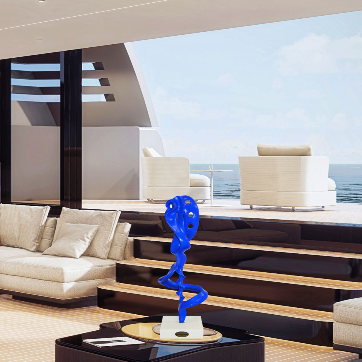 Sciamano Aluminum Sculpture - High-Quality Polymeric Materials Art Piece for Home Decor & Office Display