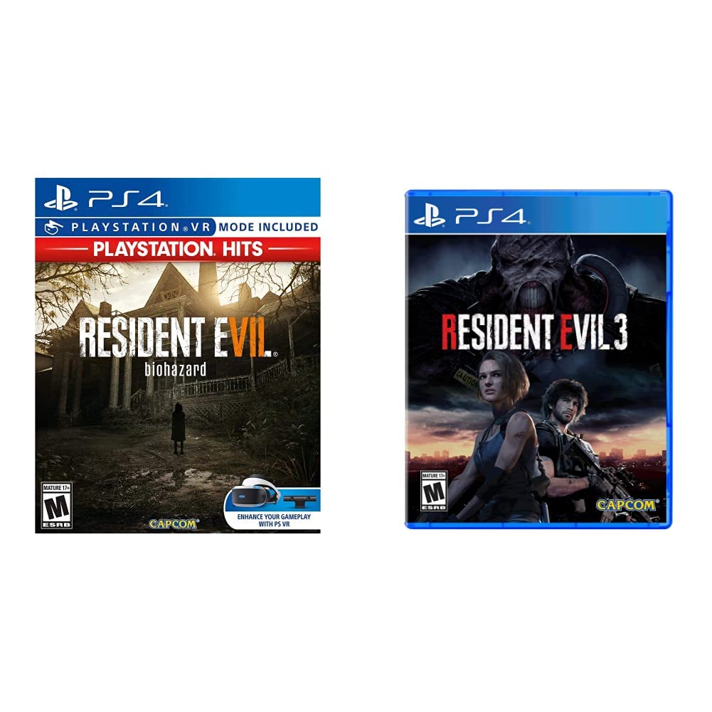 Resident Evil 7 Biohazard & Resident Evil 3 - PlayStation 4 Greatest Hits Bundle | Survival Horror Game for PS4 - Perfect for Horror Fans & Action Game Lovers