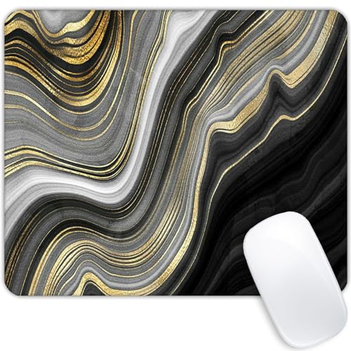 Black and White Flowing Gold line Marble