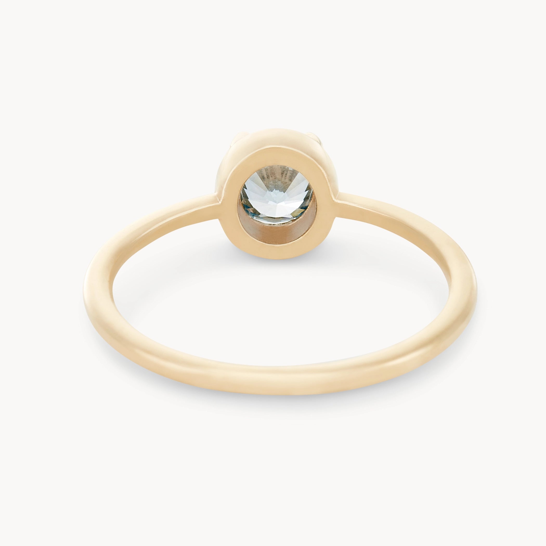 Heart's Echo Unique 14K Yellow Gold Ring with Oval Blue Sapphire - Perfect for Anniversaries, Engagements & Special Occasions
