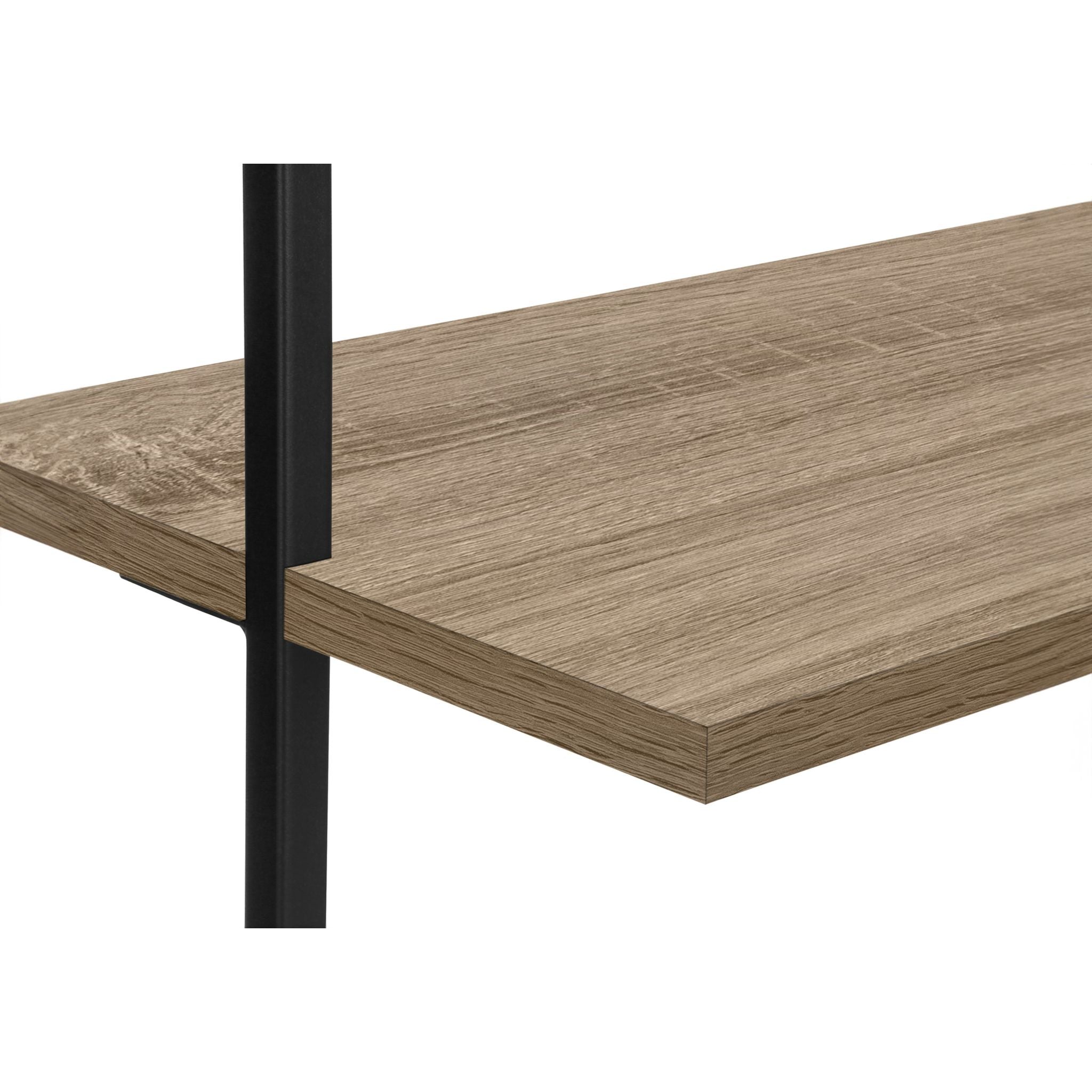 Modern Dark Taupe Brea Book Shelf - Stylish Wooden Bookshelf for Home & Office Organization - Perfect for Living Room, Bedroom, or Study Room Decor
