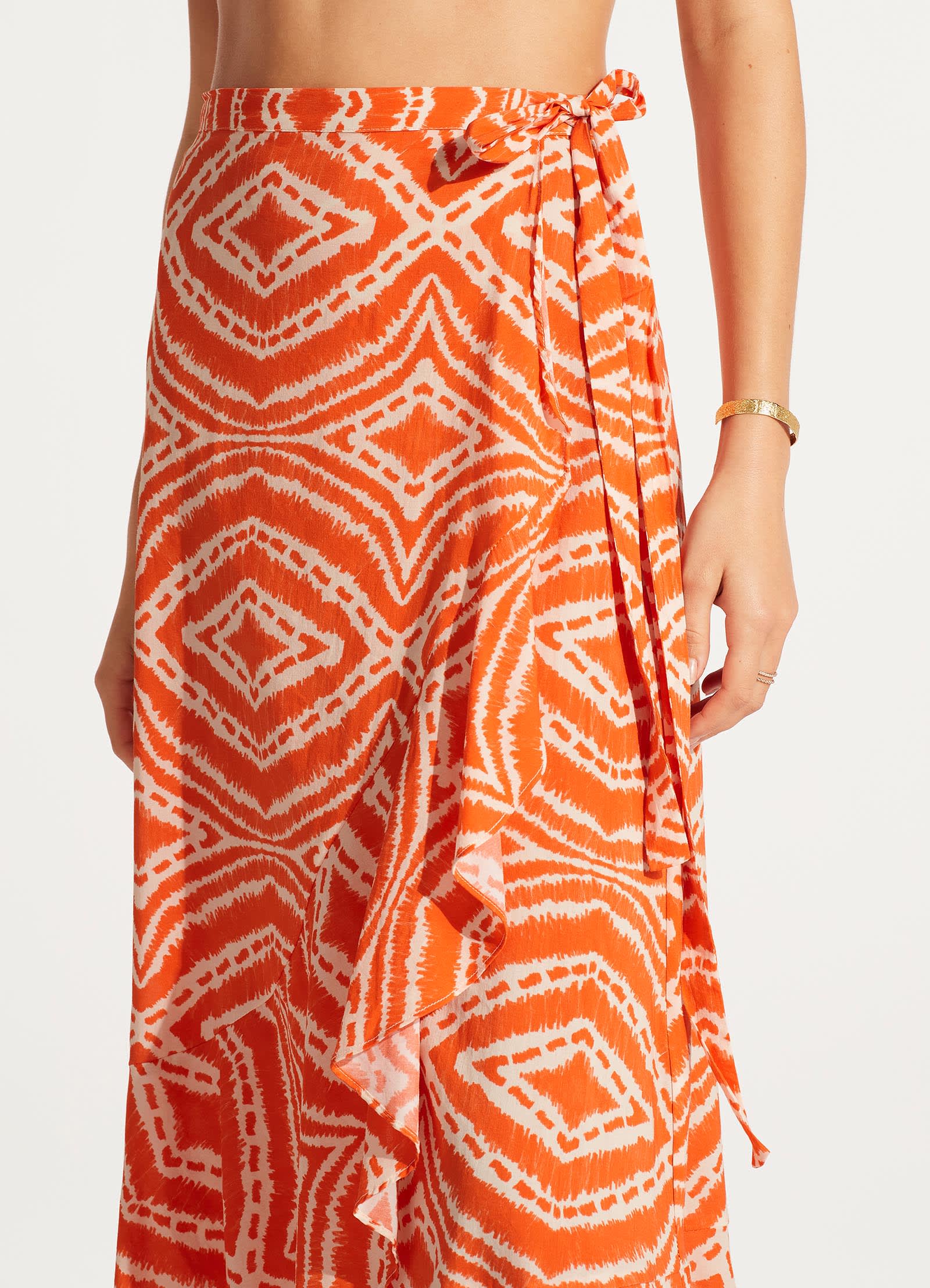 Zanzibar Wrap Skirt - Stylish Floral Printed Boho Skirt for Women | Perfect for Beach Vacation, Summer Outfits & Boho Fashion