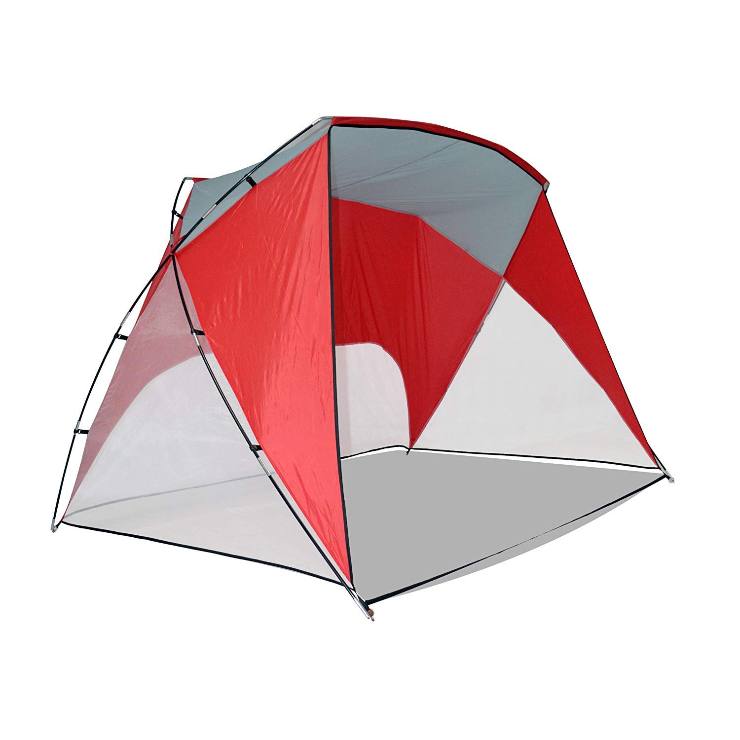 Caravan Canopy Sport Shelter - 10' x 10' Pop Up Canopy Tent with UV Protection, Waterproof & Portable for Outdoor Events, Camping, Beach, Picnics, Sports Games and Backyard Parties (Red)