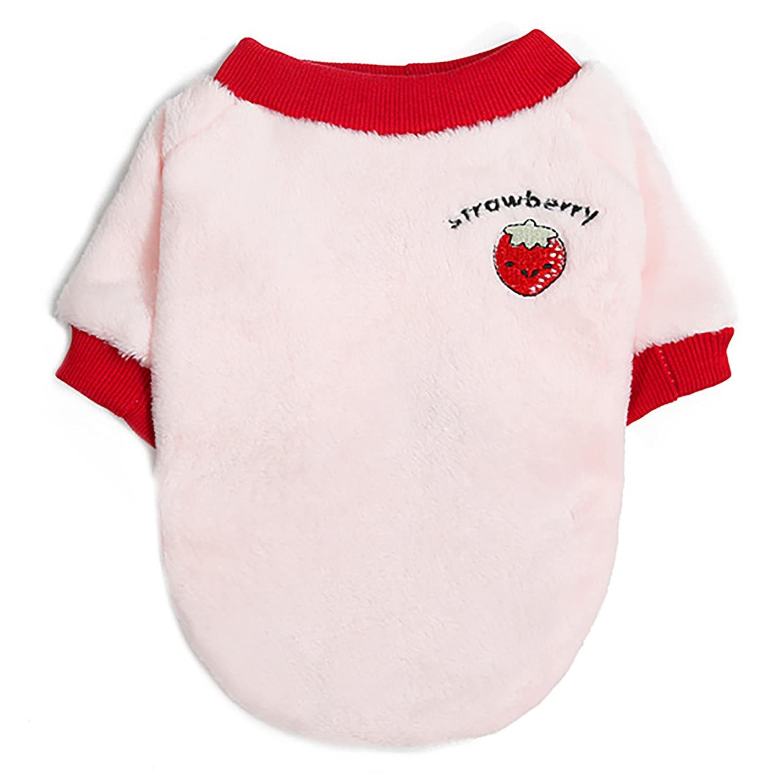 Warm Fleece Dog Sweater for Winter - Cozy Pet Clothes for Small & Medium Dogs & Cats, Pink XXL - Perfect for Cold Weather & Indoor Lounging