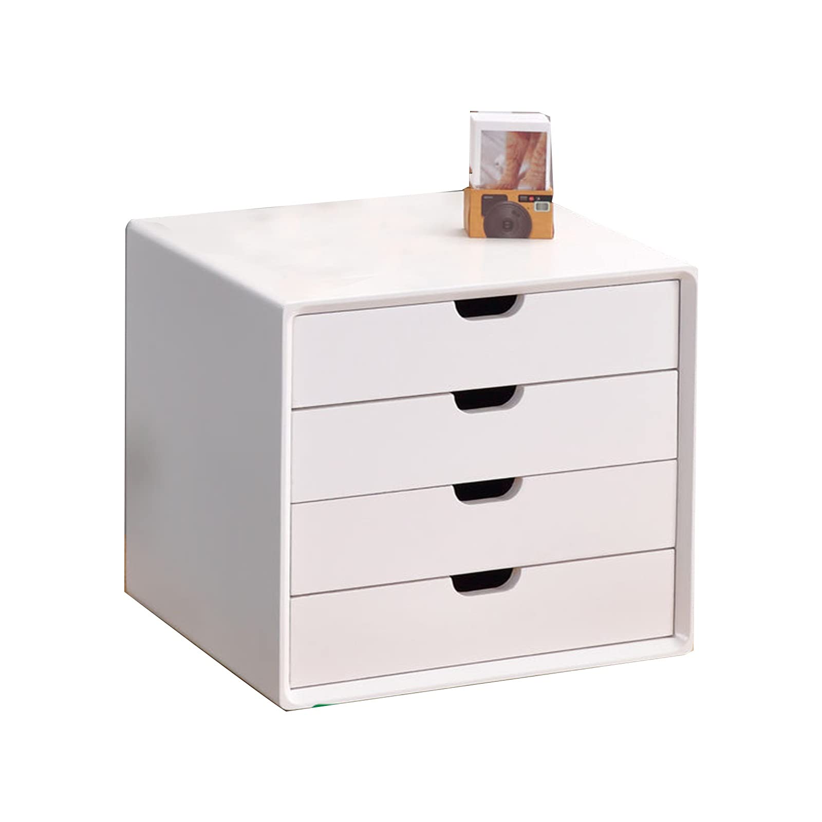 Premium Solid Wood Multi-Layer Drawer Storage Box - A4 Flat File Cabinet for Home & Office Organization (4-Layer, Natural Wood) - Perfect for Artwork, Documents, and Stationery Storage